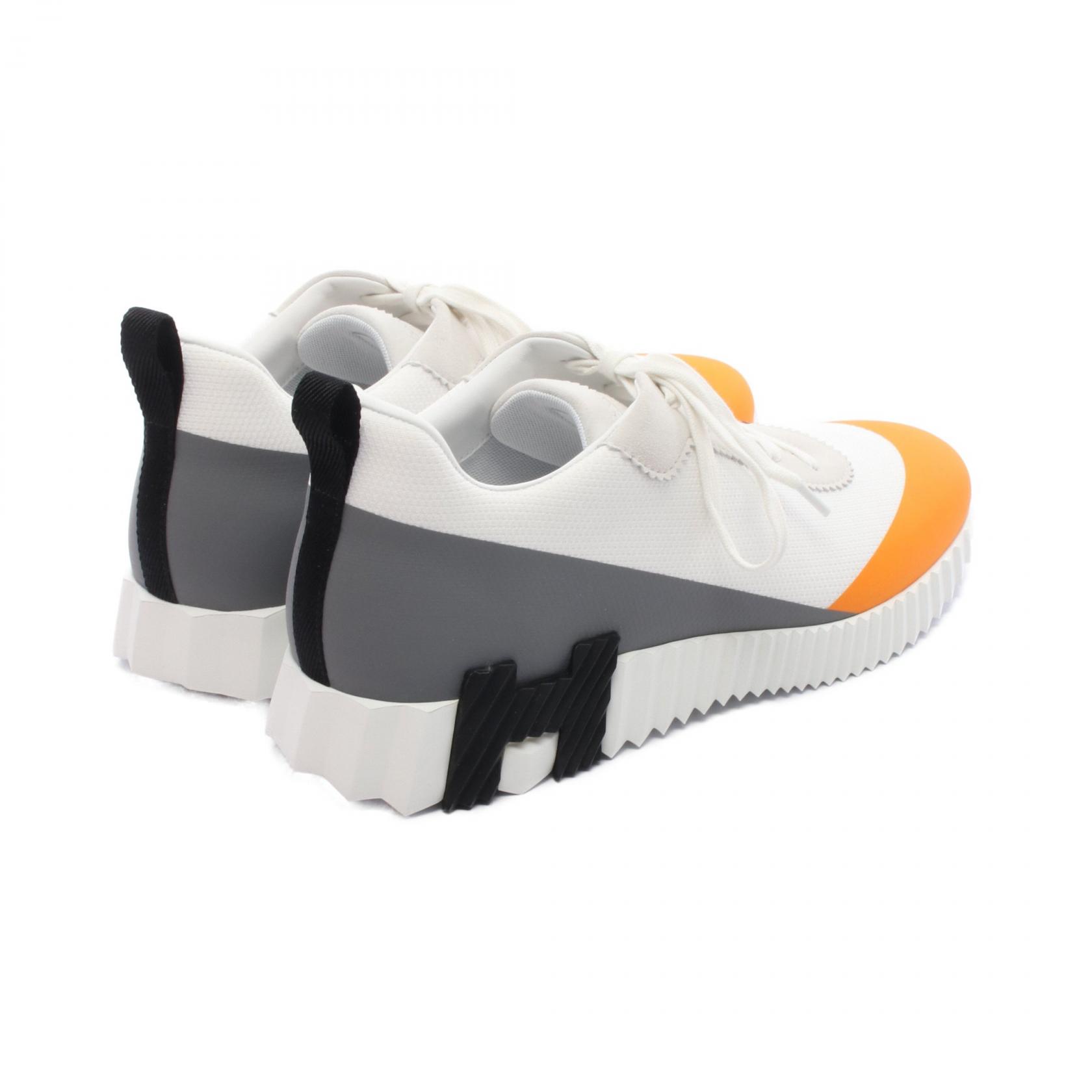 HERMES Bouncing sneakers H24185485 leather Fabric White