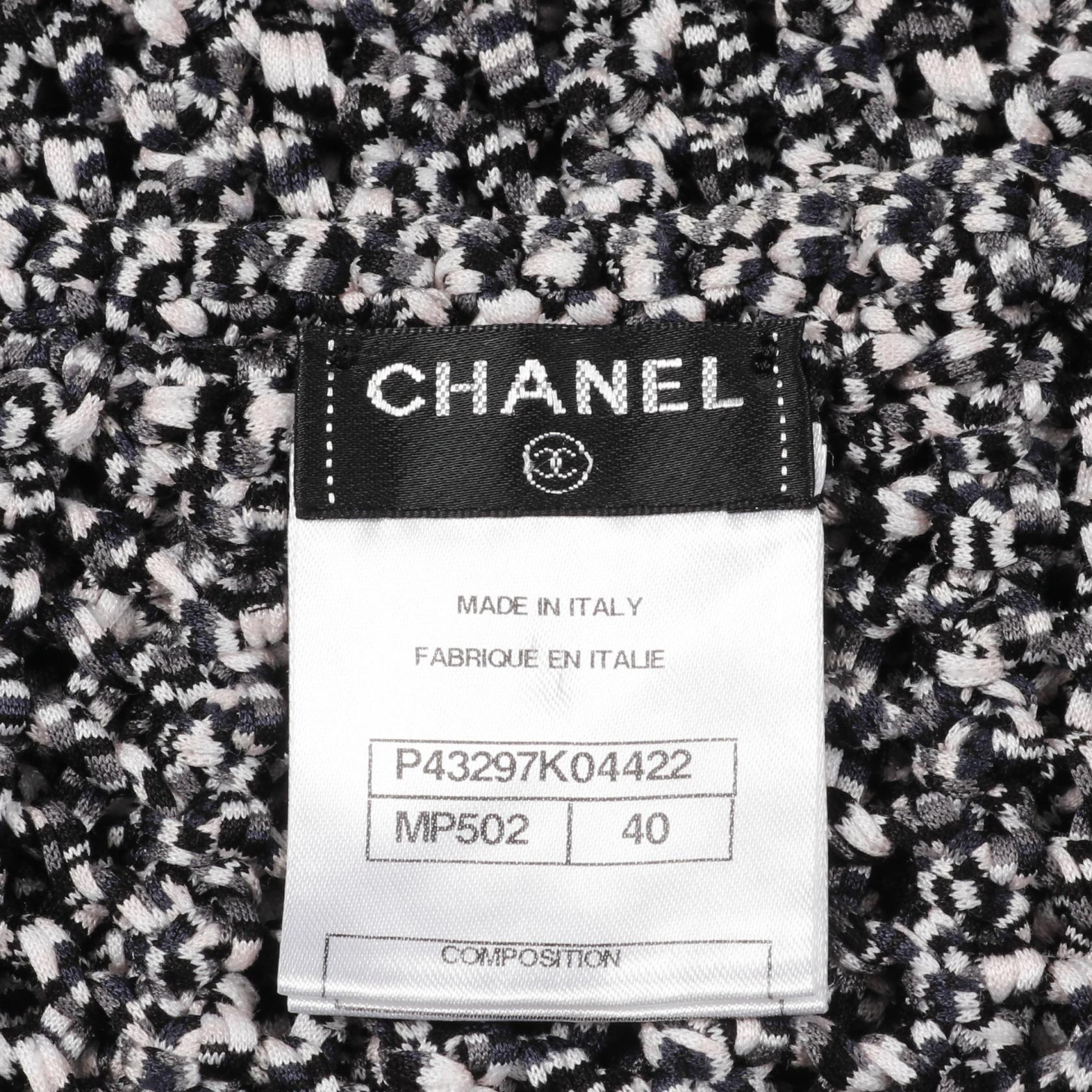 シャネル CHANEL P43297K04422 ニット CHANEL Short Sleeve Knit Sweater P43297K04422 Cotton Gray Size 40