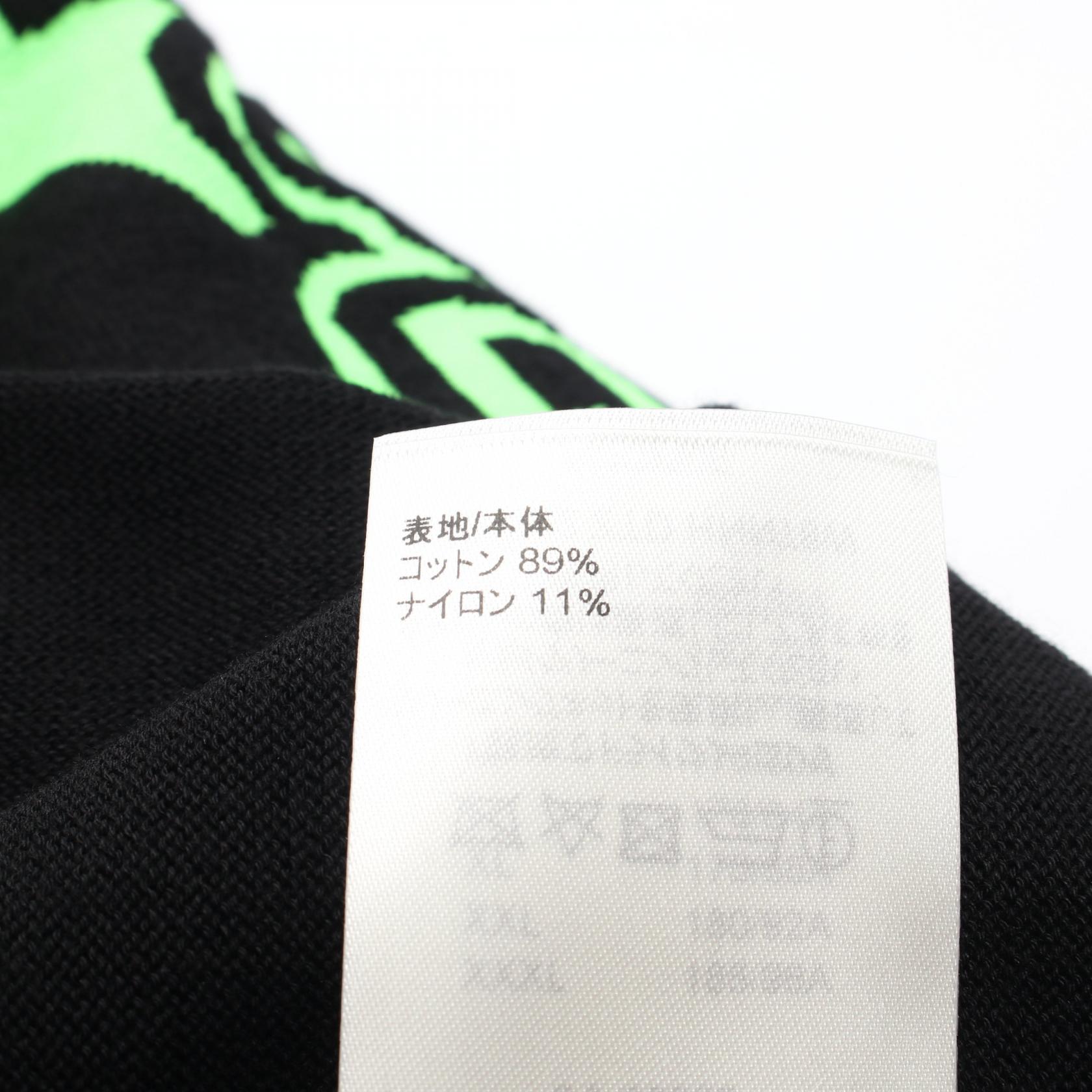 LOUIS VUITTON graphic knit T-shirt HNN78W cotton Nylon Black Green