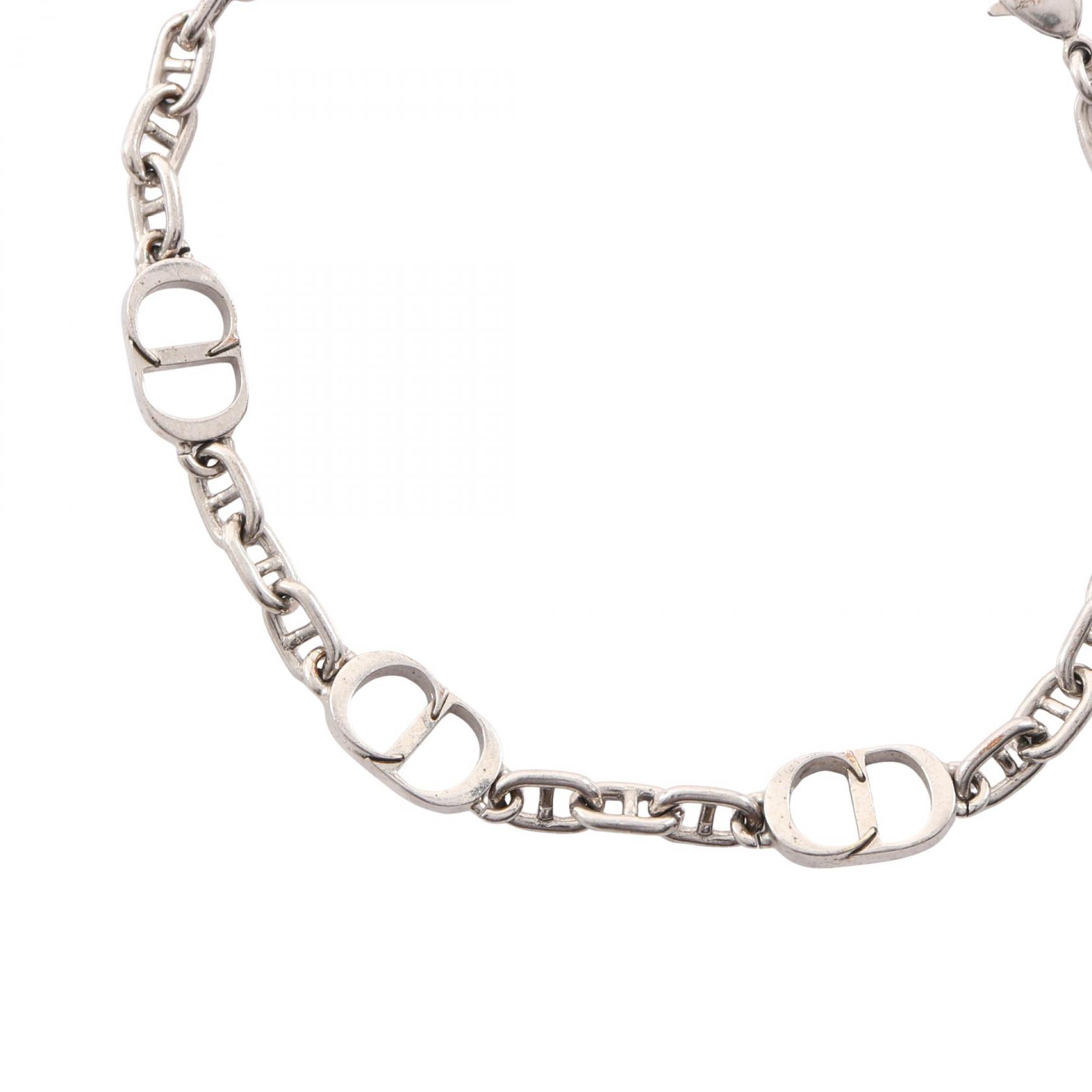 Christian Dior CD Logo Bracelet Bangle 23㎝ Gold Plated Used Women