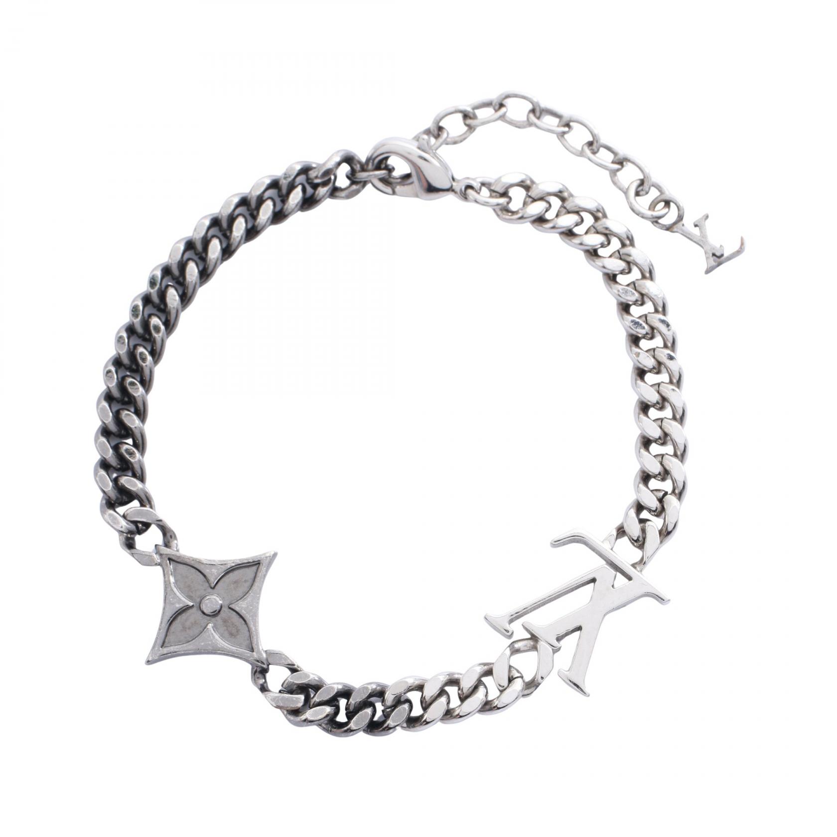 LOUIS VUITTON LV Instinct Bracelet Bangle 20cm M00508 Stainless