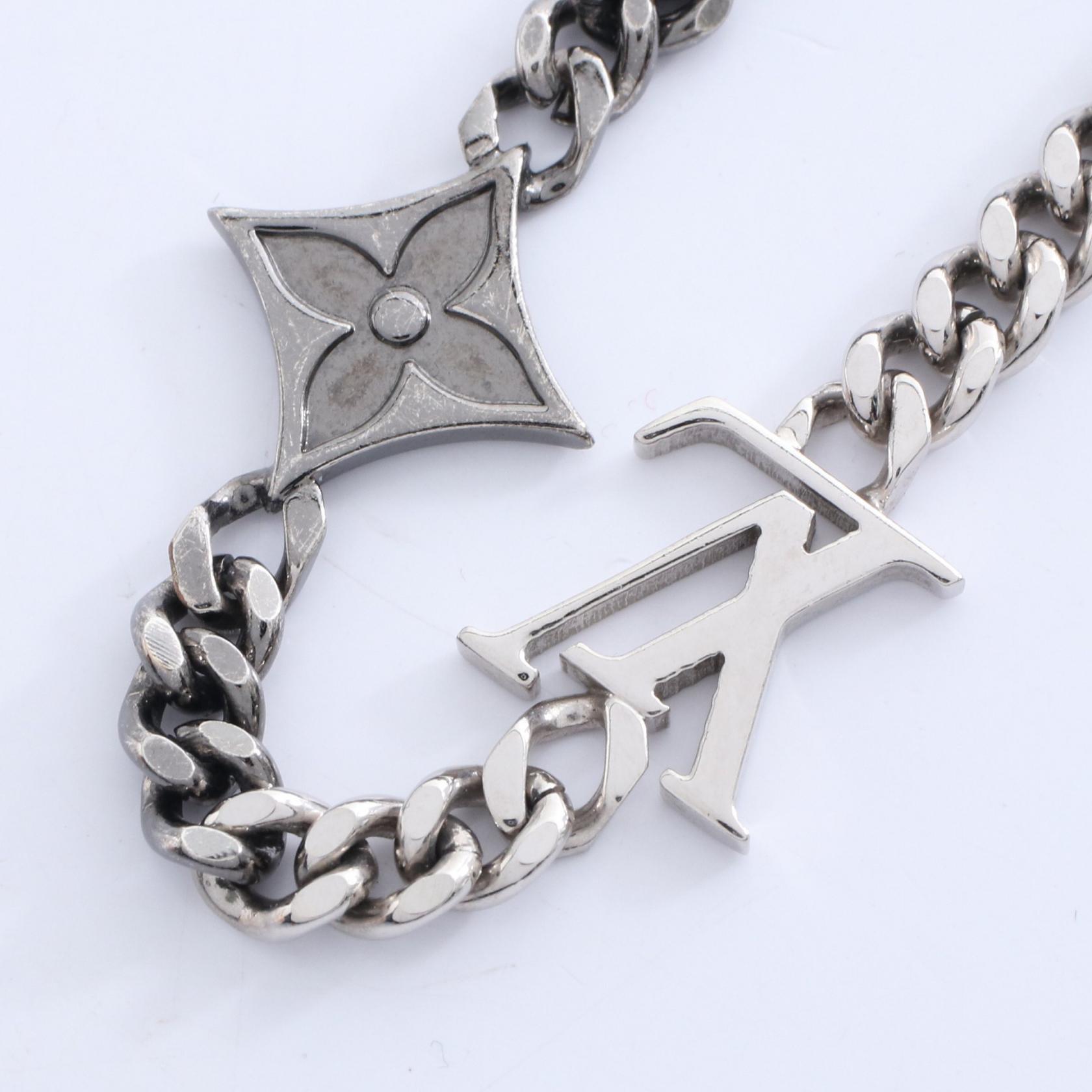 LOUIS VUITTON LV Instinct Bracelet Bangle 20cm M00508 Stainless