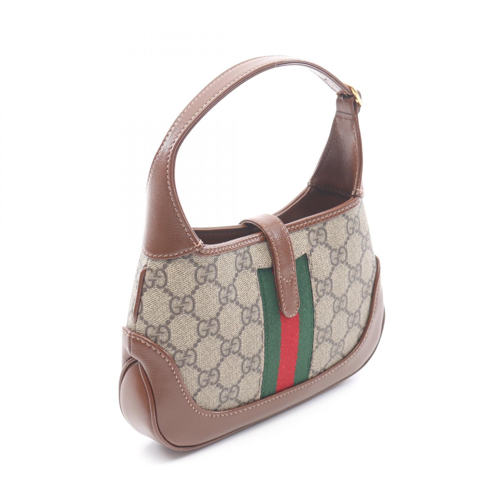 GUCCI Jackie 1961 GG Supreme Bandolera Bolso 637092 Lona Cuero