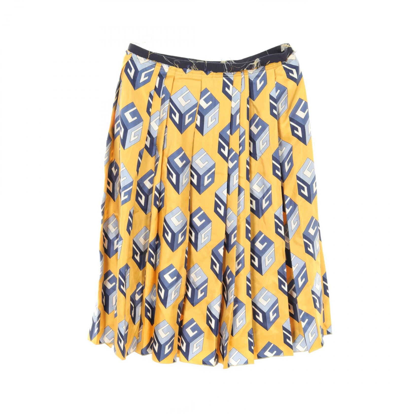 GUCCI skirt jupe #38 473381 silk Yellow Multicolor Used | eBay GUCCI skirt jupe #38 473381 silk Yellow Multicolor Used | eBay