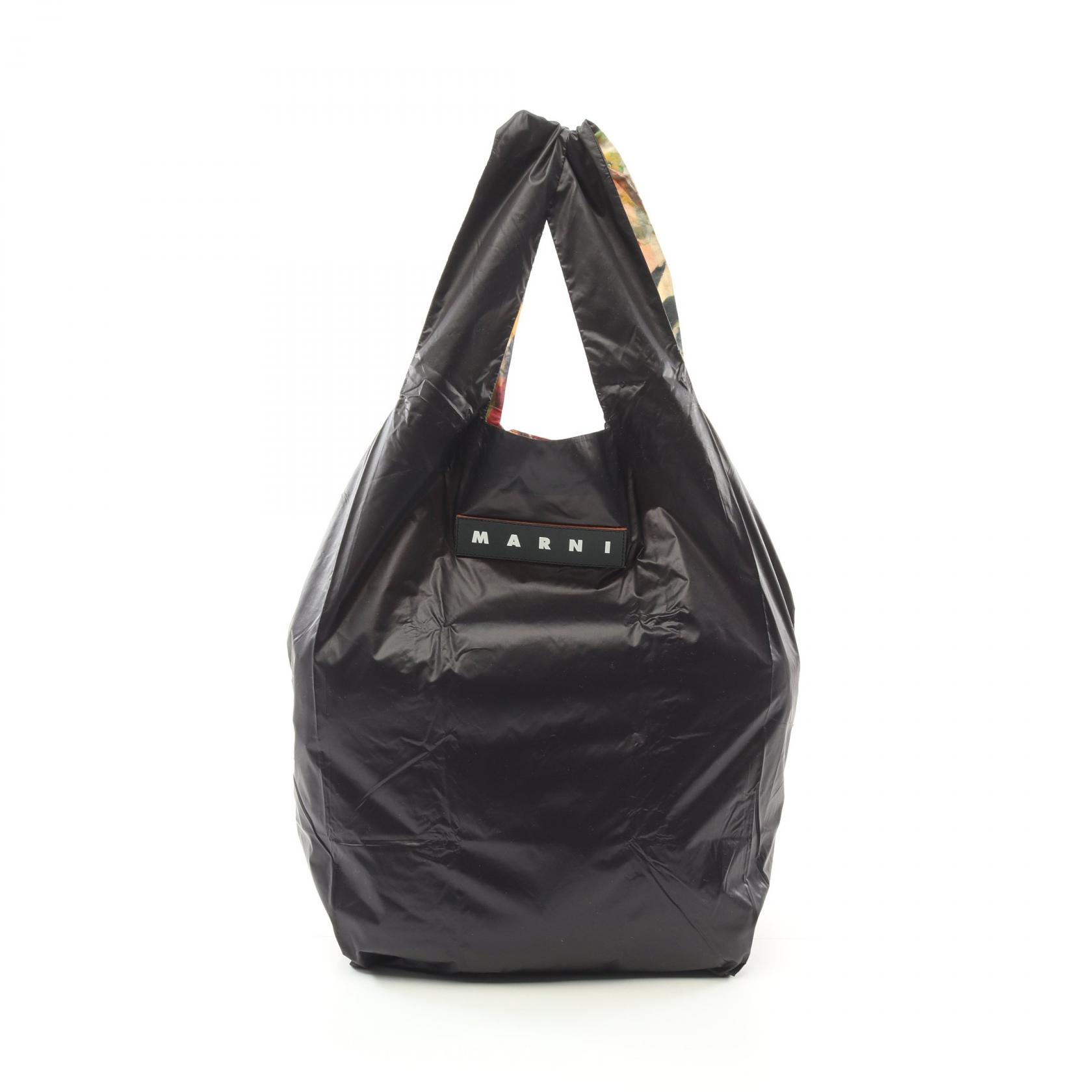 MARNI MARKET Eco Tote Bag SHMH0024Q0 Nylon Black Multicolor