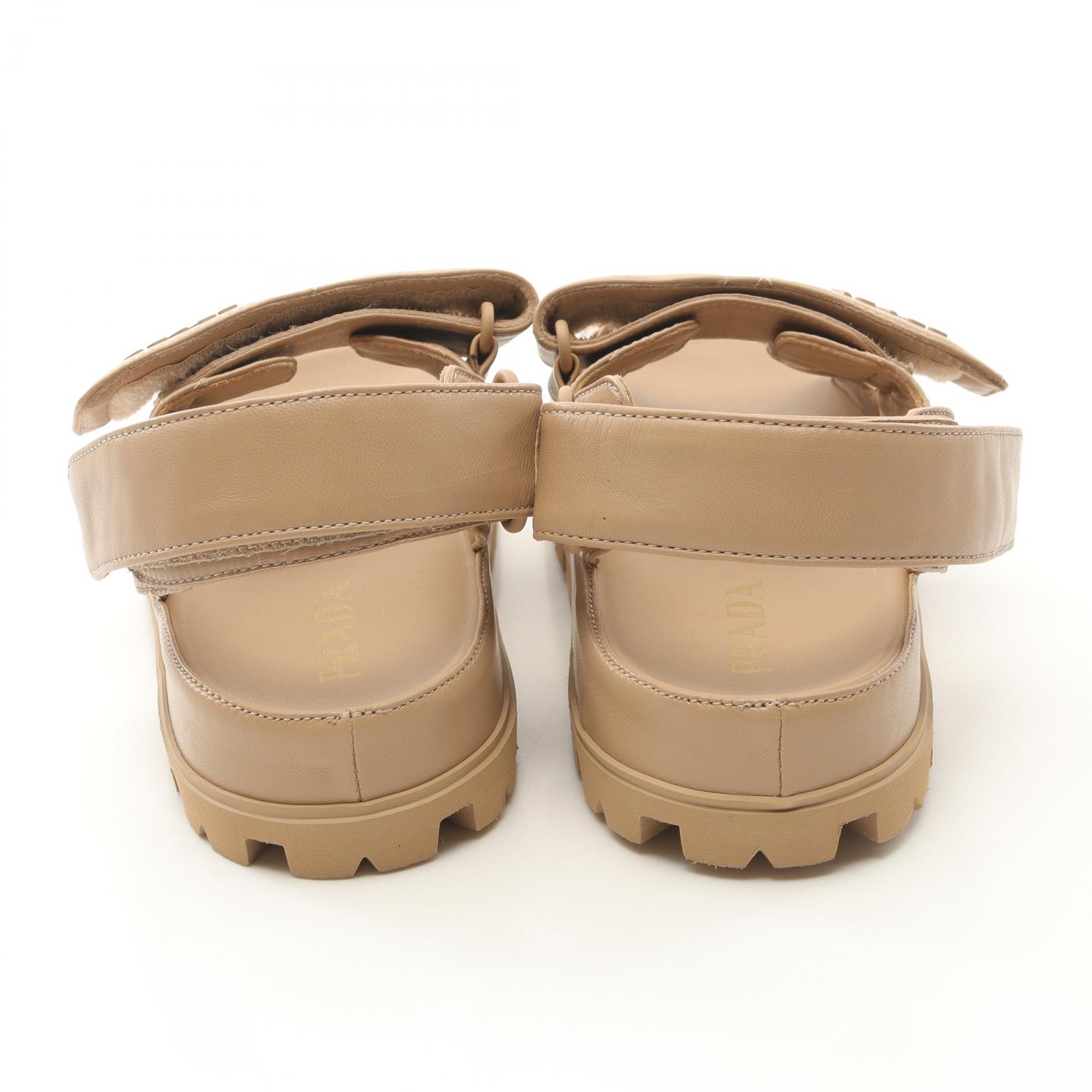 PRADA Padded nappa leather Sandals #37.5 shoes 1X721M