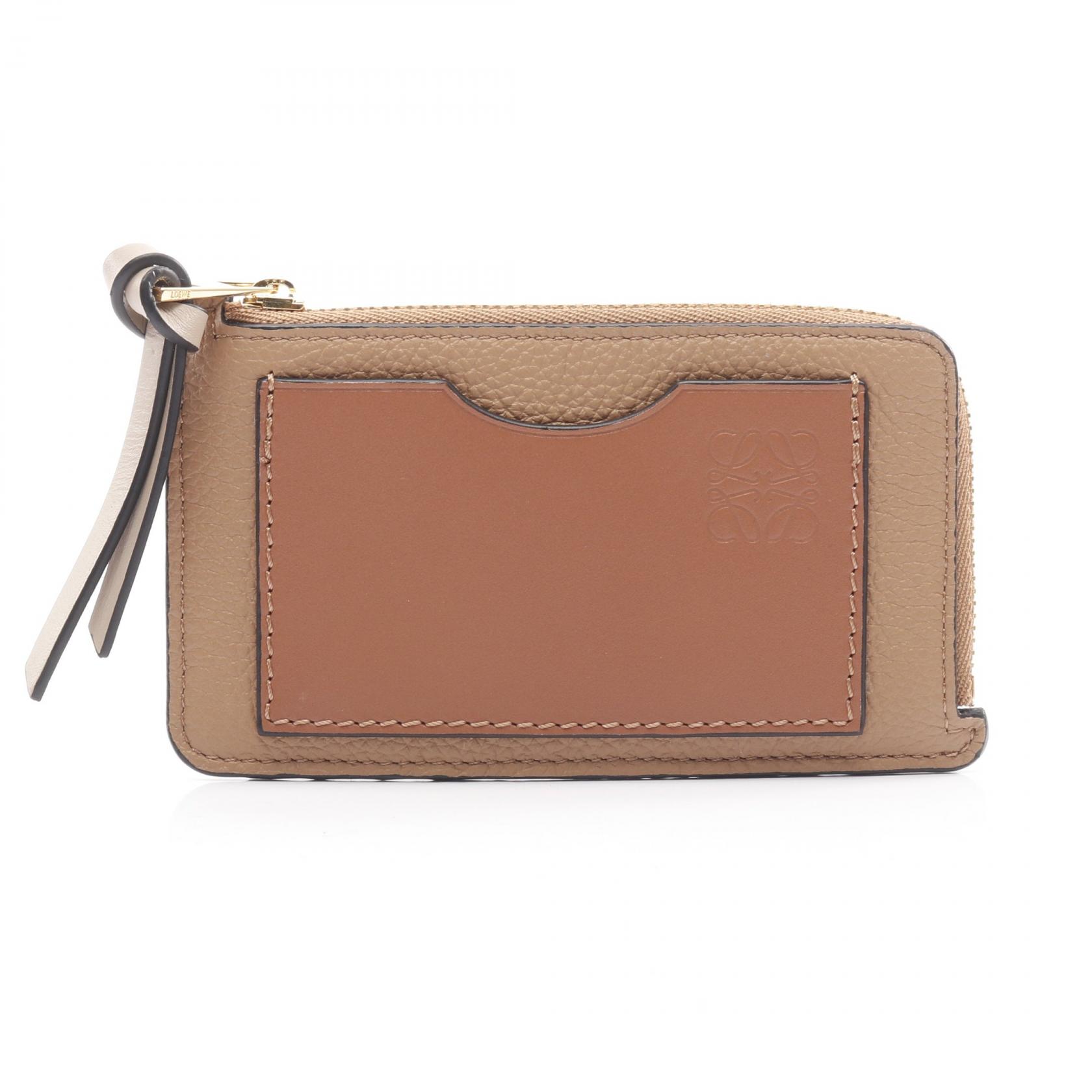 LOEWE Anagram Coin Card Holder Coin Purse C660Z40X07 leather Brown 