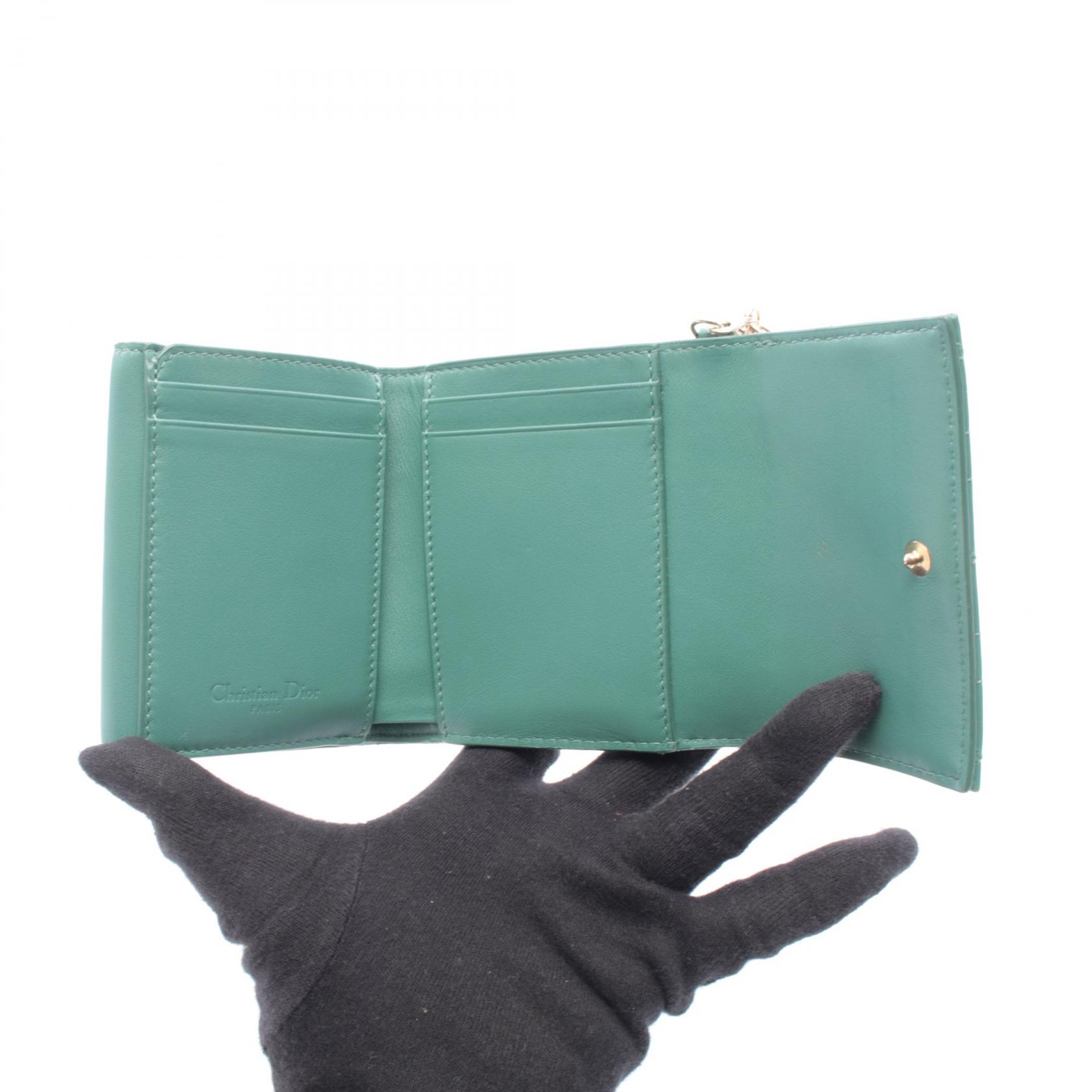 Dior LADY DIOR Lotus wallet S0181OVRB Patent leather Green Used