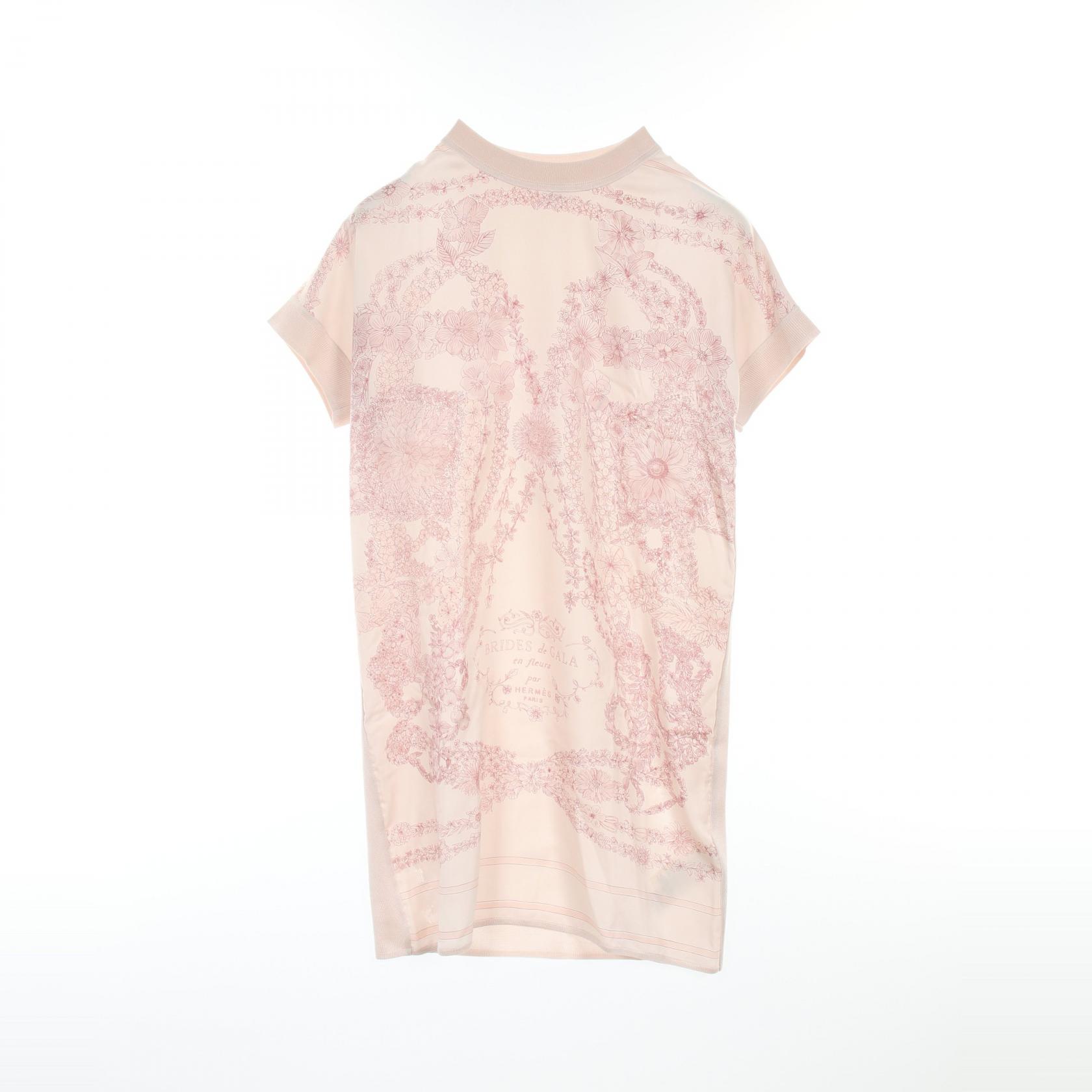 HERMES BRIDES de GALA en fleurs Twillaine Dress #34 5E2820DQ