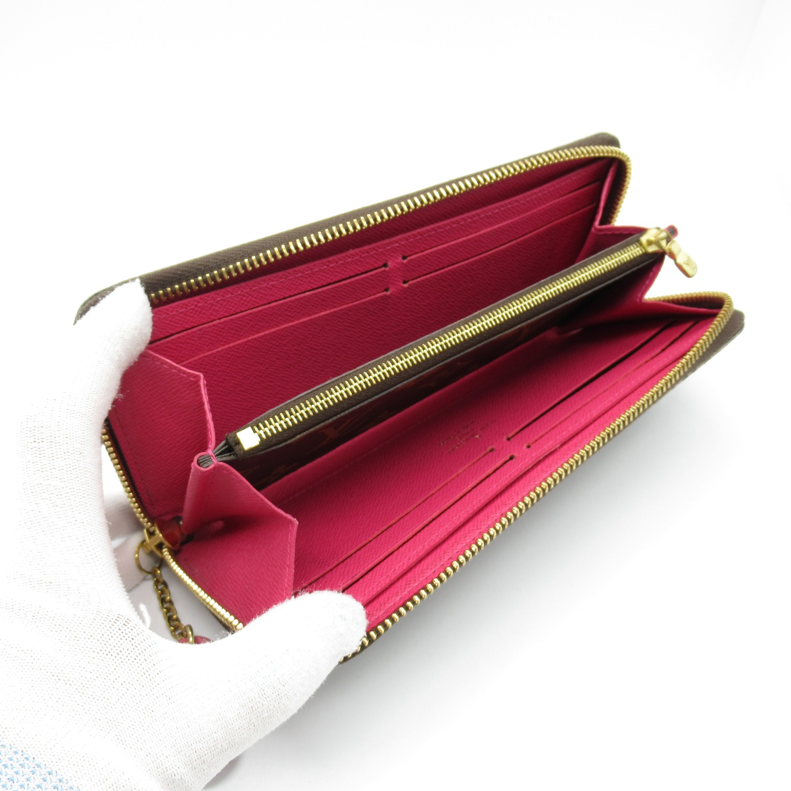 Louis VuittonアンプラントPORTEFEUILLE CLEMENCE Clemence Wallet in Monogram, Colored Leather Zip | LOUIS