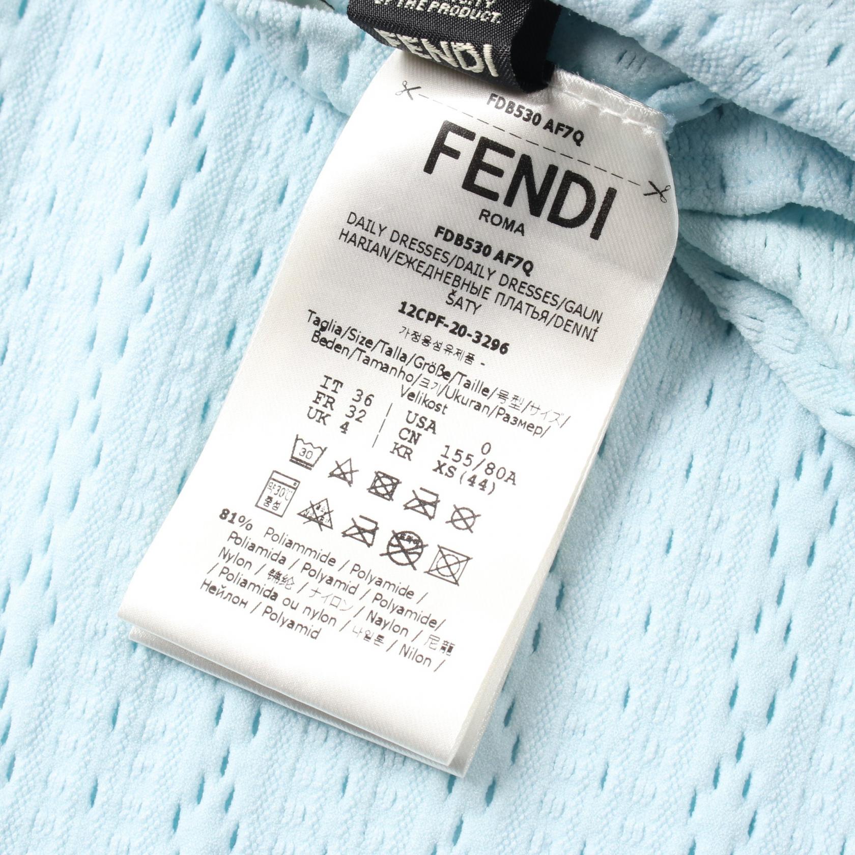 FENDI Dress FDB530 AF7Q Nylon light blue Used Women size 36