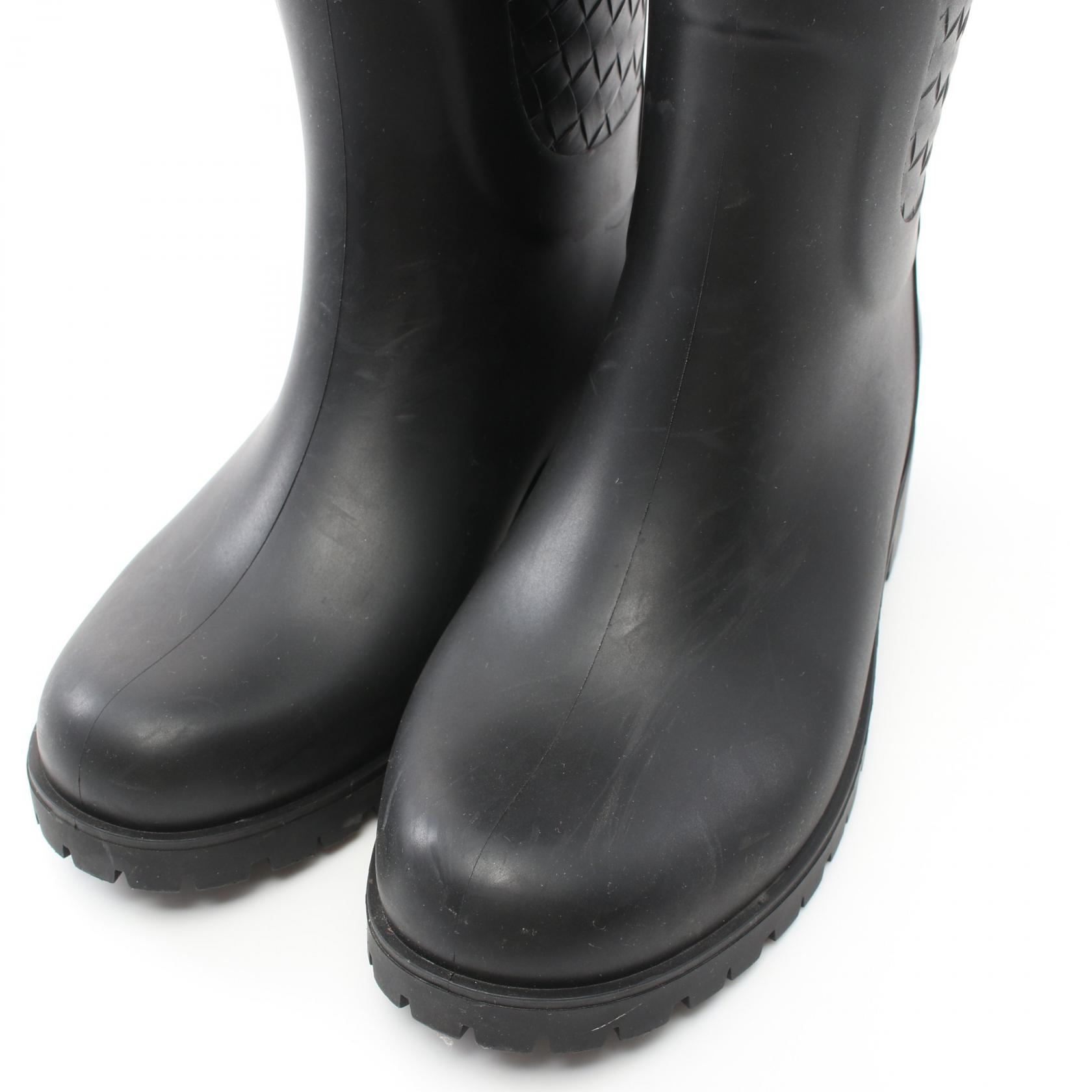 BOTTEGA VENETA Intrecciato Rain shoes long boots #36 rubber