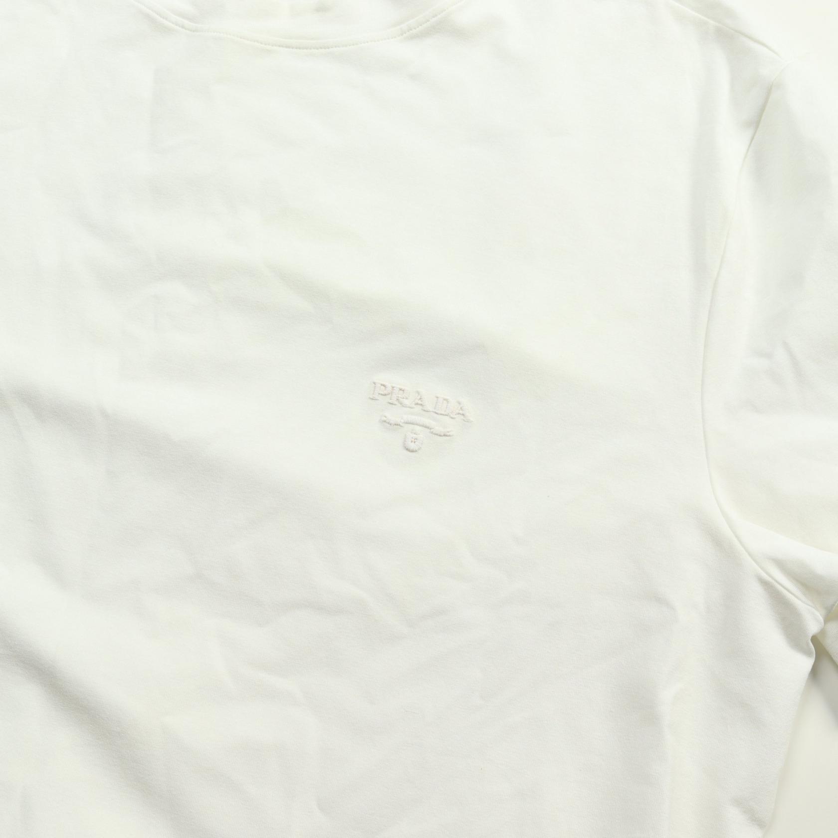 PRADA T-shirt M size UJM564SO92 cotton White Used | eBay