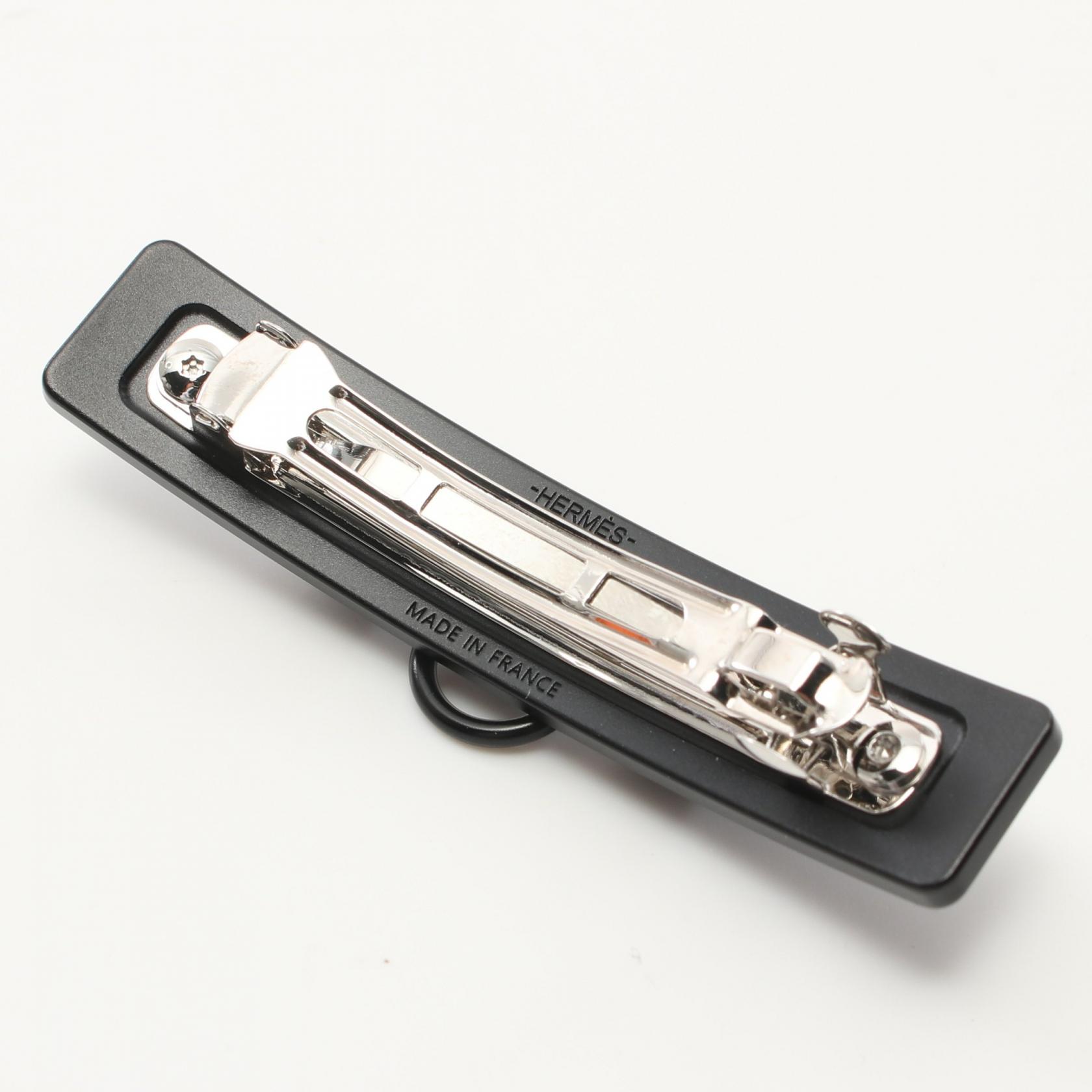 HERMES Clou Medor PM hair clip PM H241031G aluminum Black