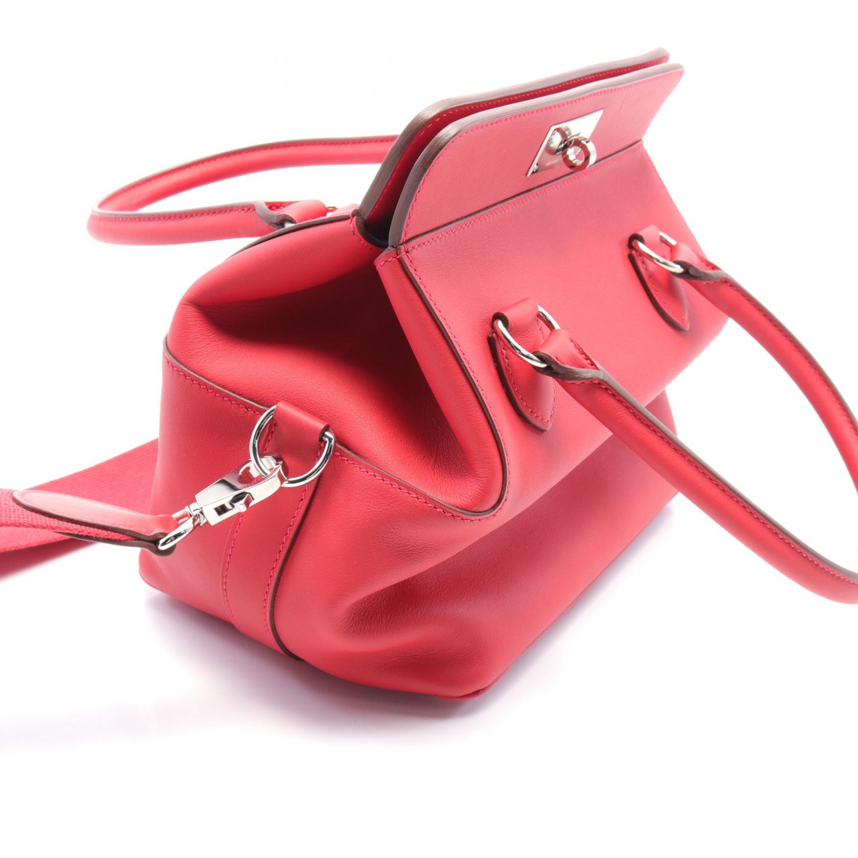 HERMES Toolbox 20 2way Handbag Swift leather Red Rouge HERMES Toolbox 20 2way Handbag Swift leather Red Rouge