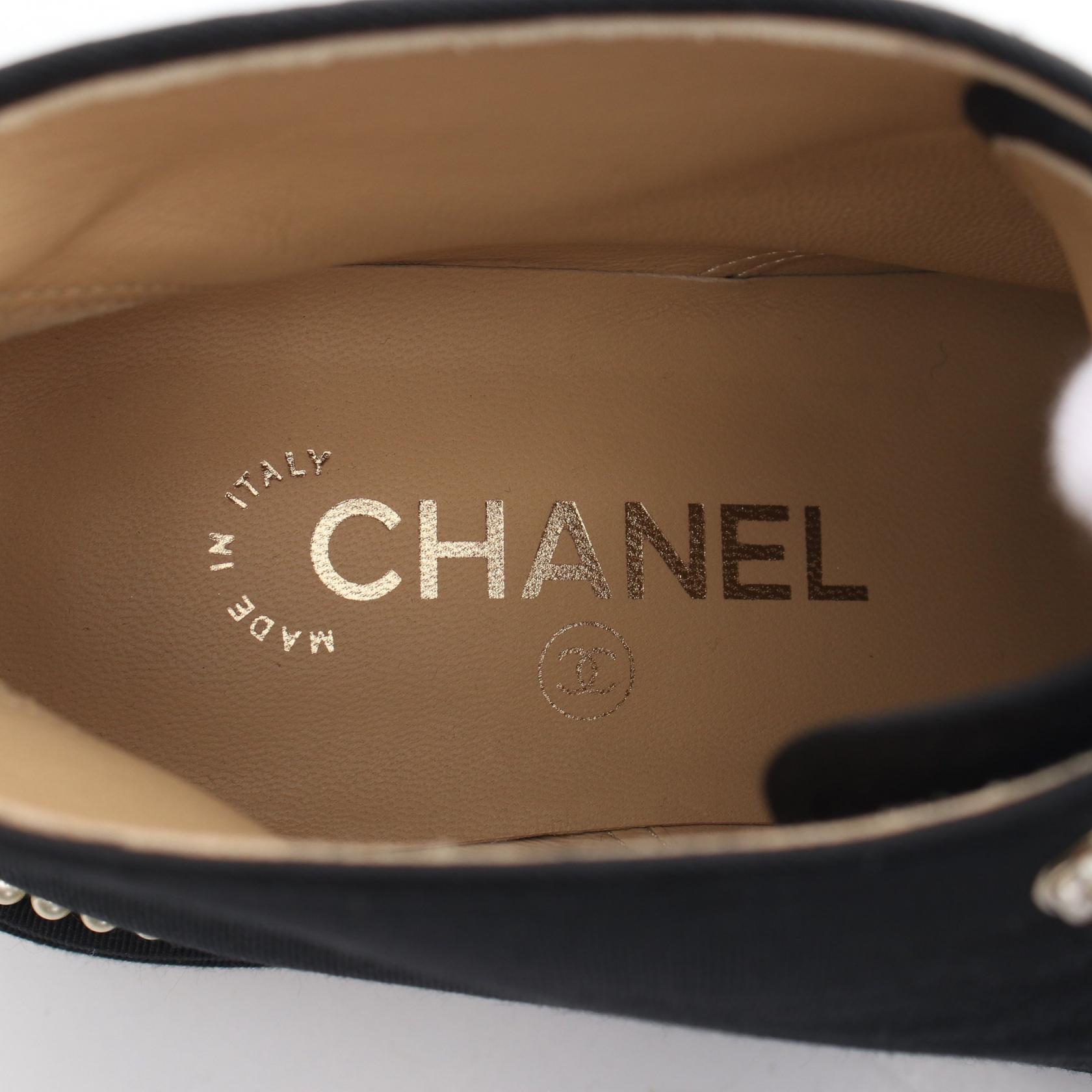 CHANEL ブラック レザー ブーツ 38,5 s-l400.jpg