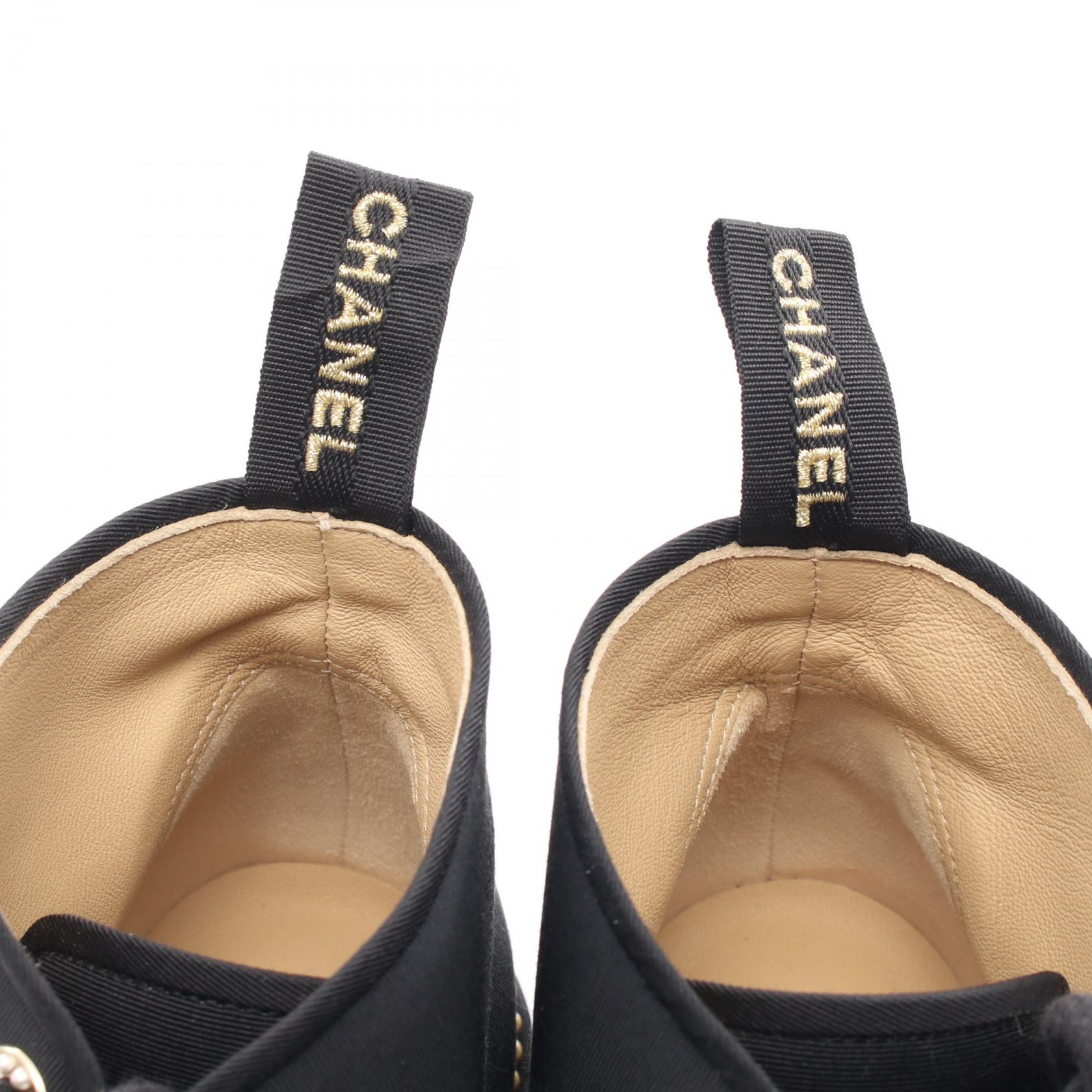 その他 COCO CHANEL CHANEL COCO Mark boots G35367 Fabric Black Used Women | eBay