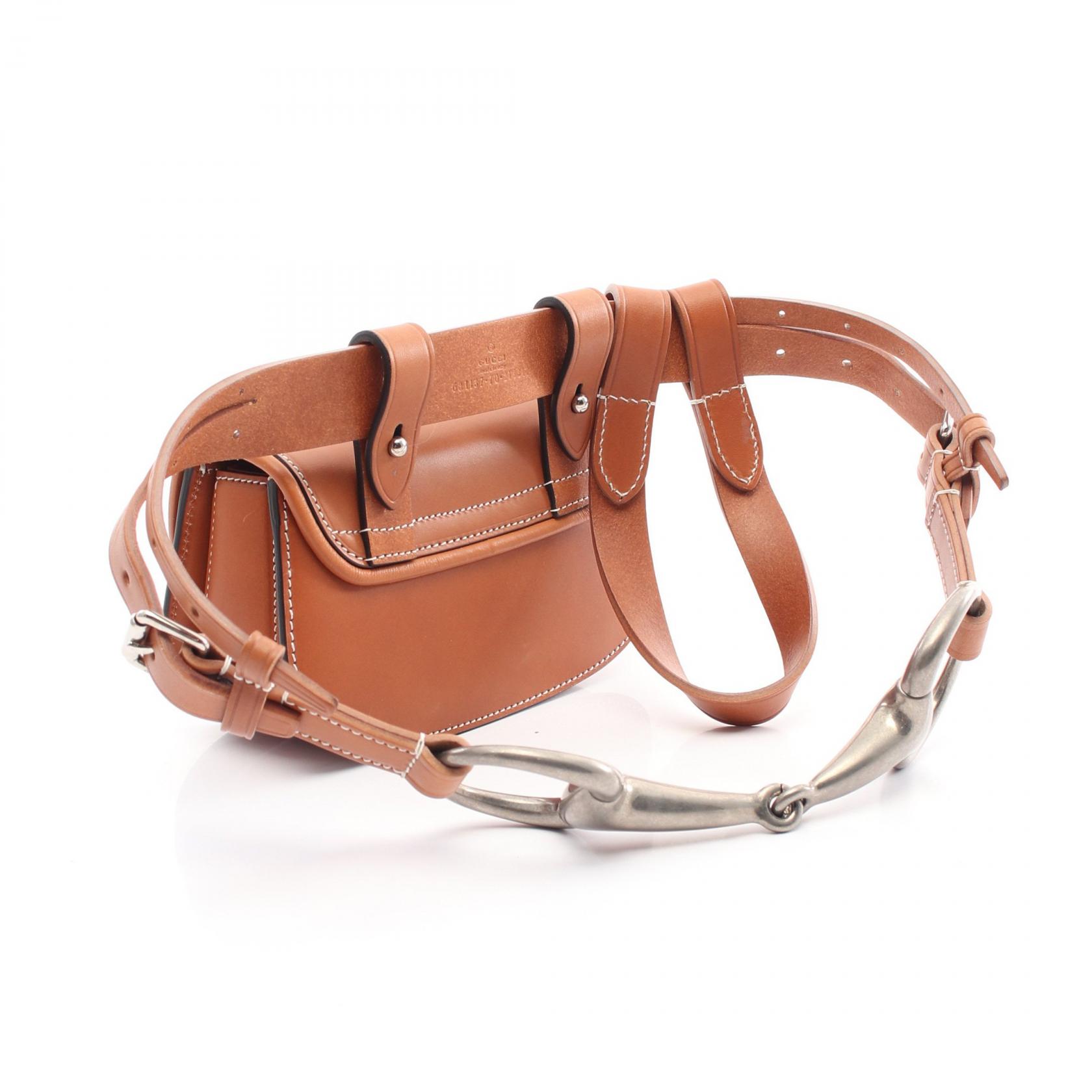 GUCCI Bamboo 1947 Mini Belt Waist bum bag 681137 leather