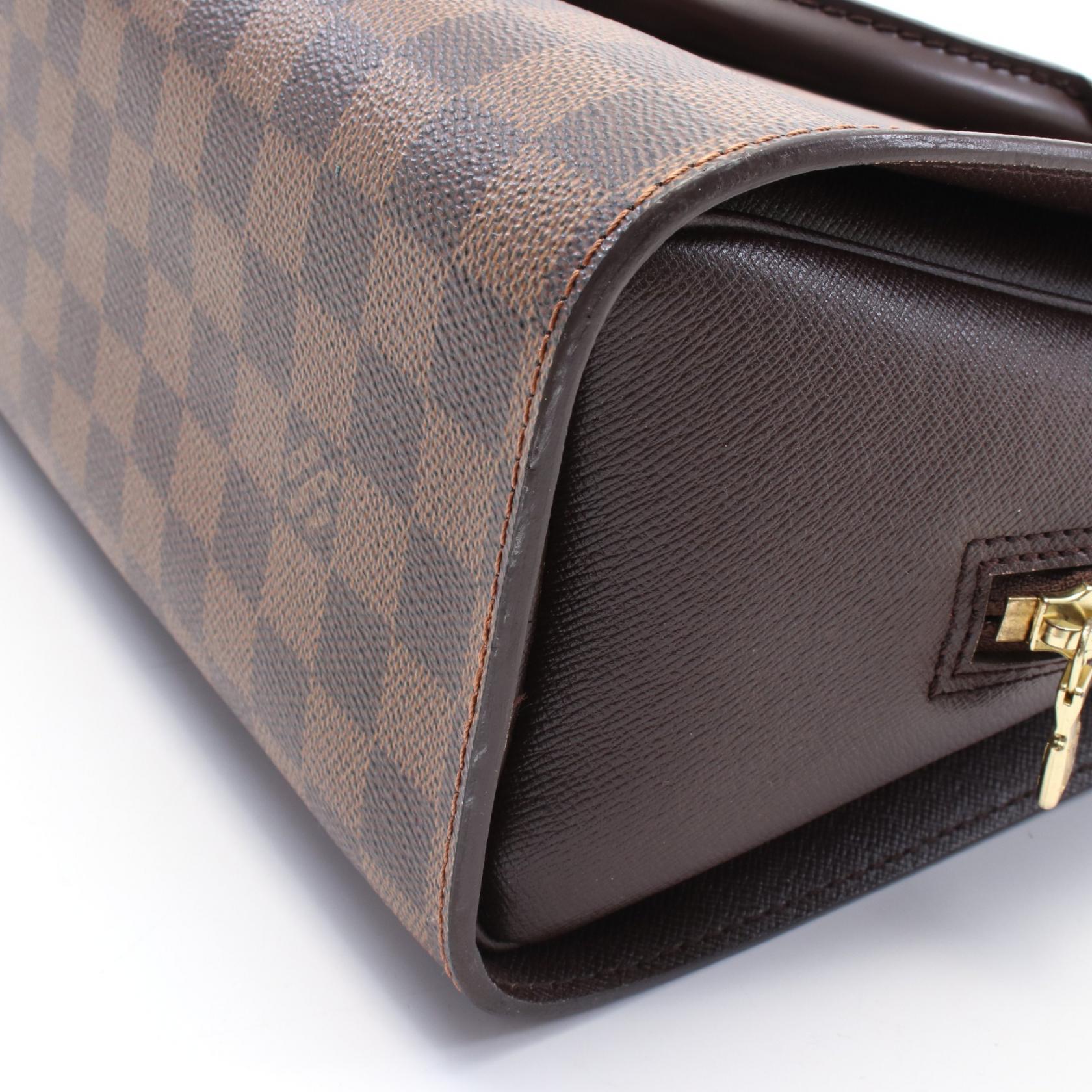 LOUIS VUITTON Triana Handbag Damier Ebene Canvas Brown N51155 | eBay