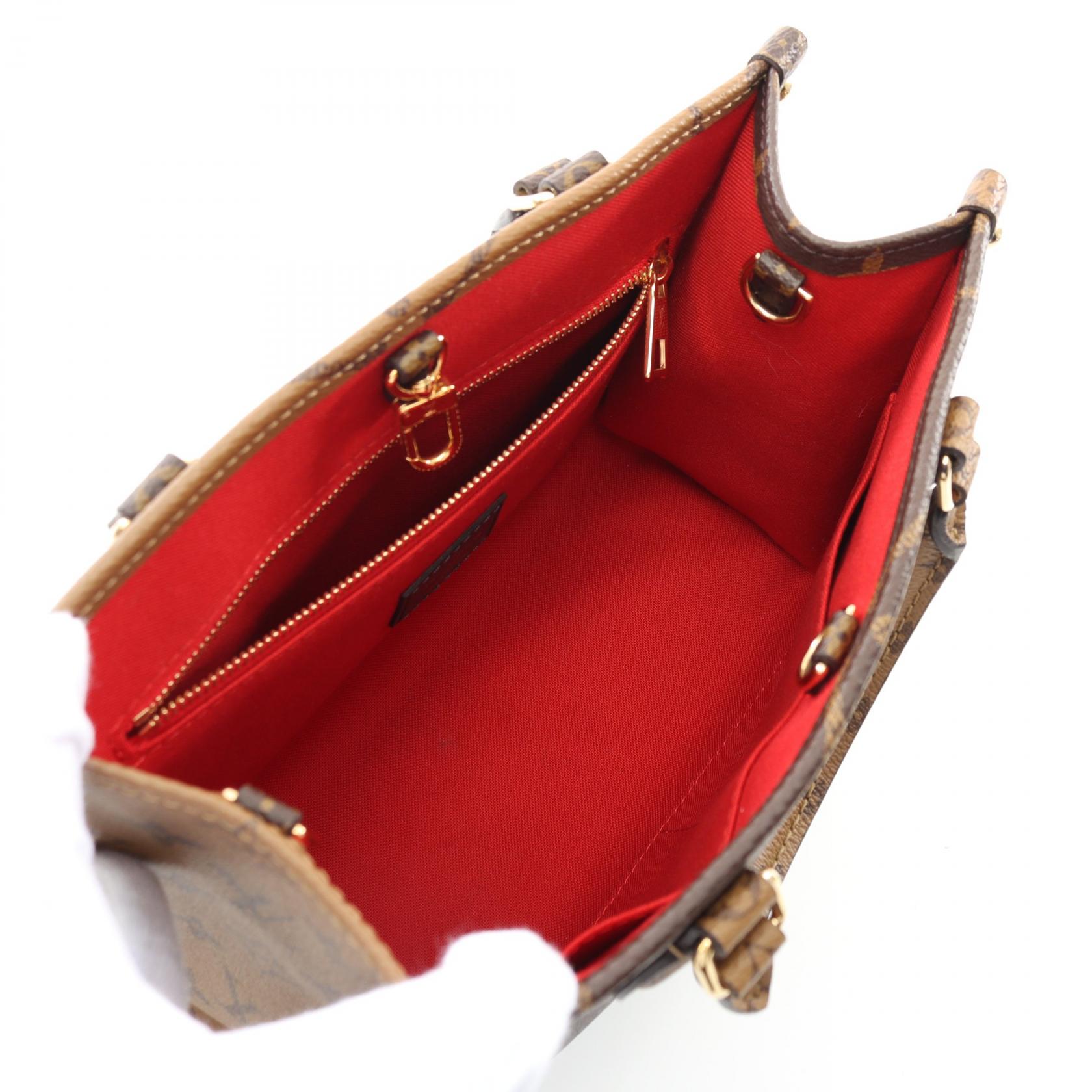 LOUIS VUITTON 2WAYバッグ ONTHEGO M46373 Louis Vuitton On The Go Mm 2Way Tote Bag Monogram Reverse