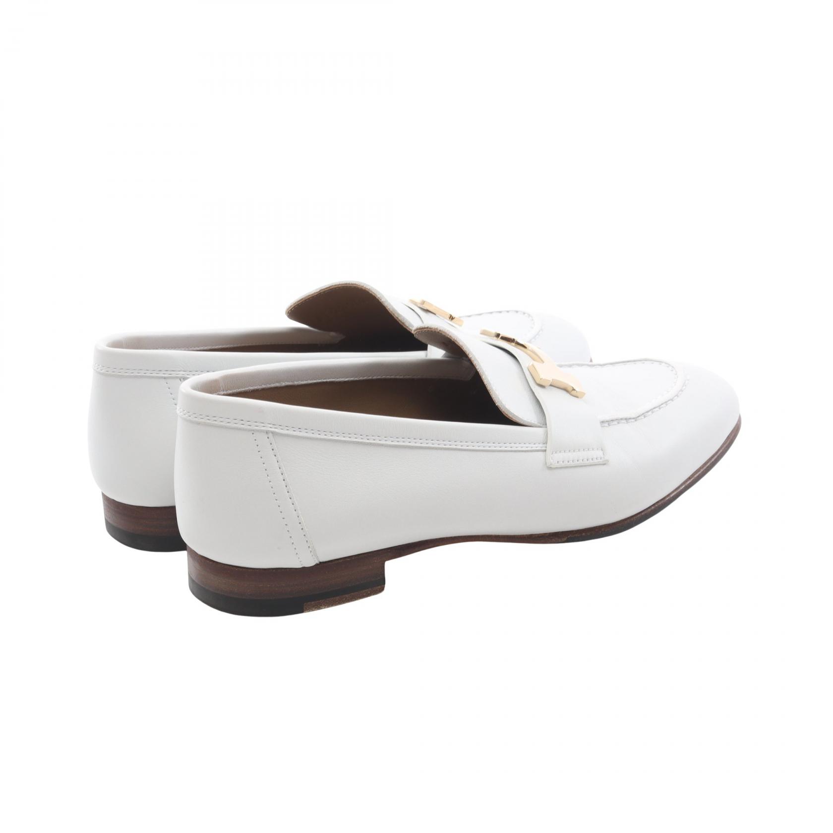 HERMES Paris loafers shoes #35 231048Z leather White Used Women | eBay