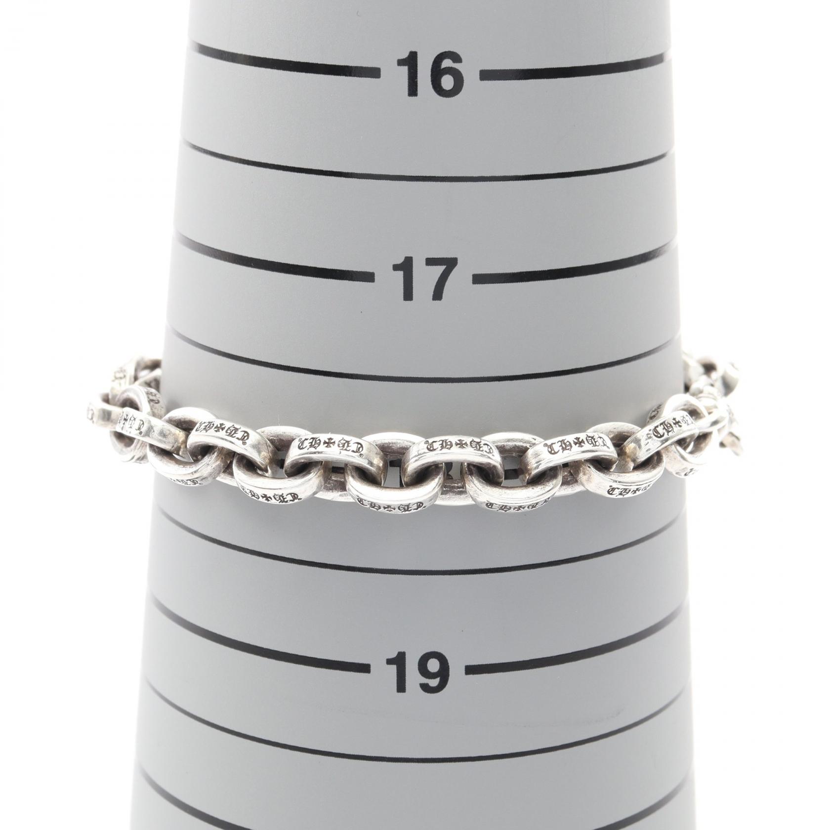 CHROME HEARTS Large Paper Chain Bracelet Bangle 18cm Silver 925