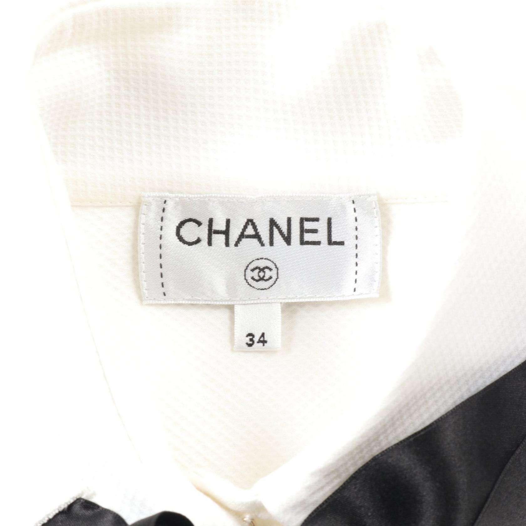 CHANEL アイボリー　リボンシャツ　34 CHANEL アイボリー リボンシャツ 34