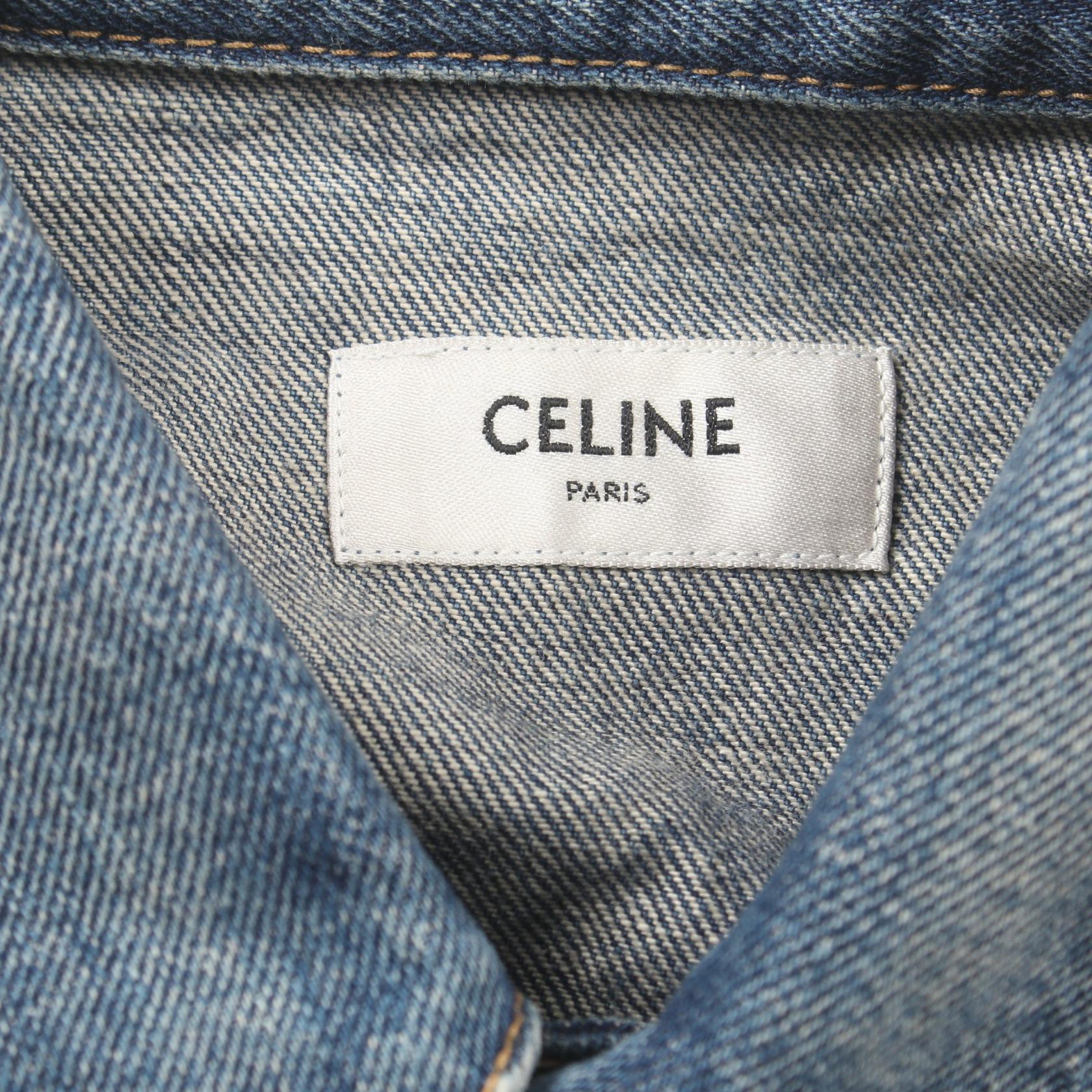 CELINE BOY DOLL Denim Jacket 2Q544066S cotton Navy Used mens