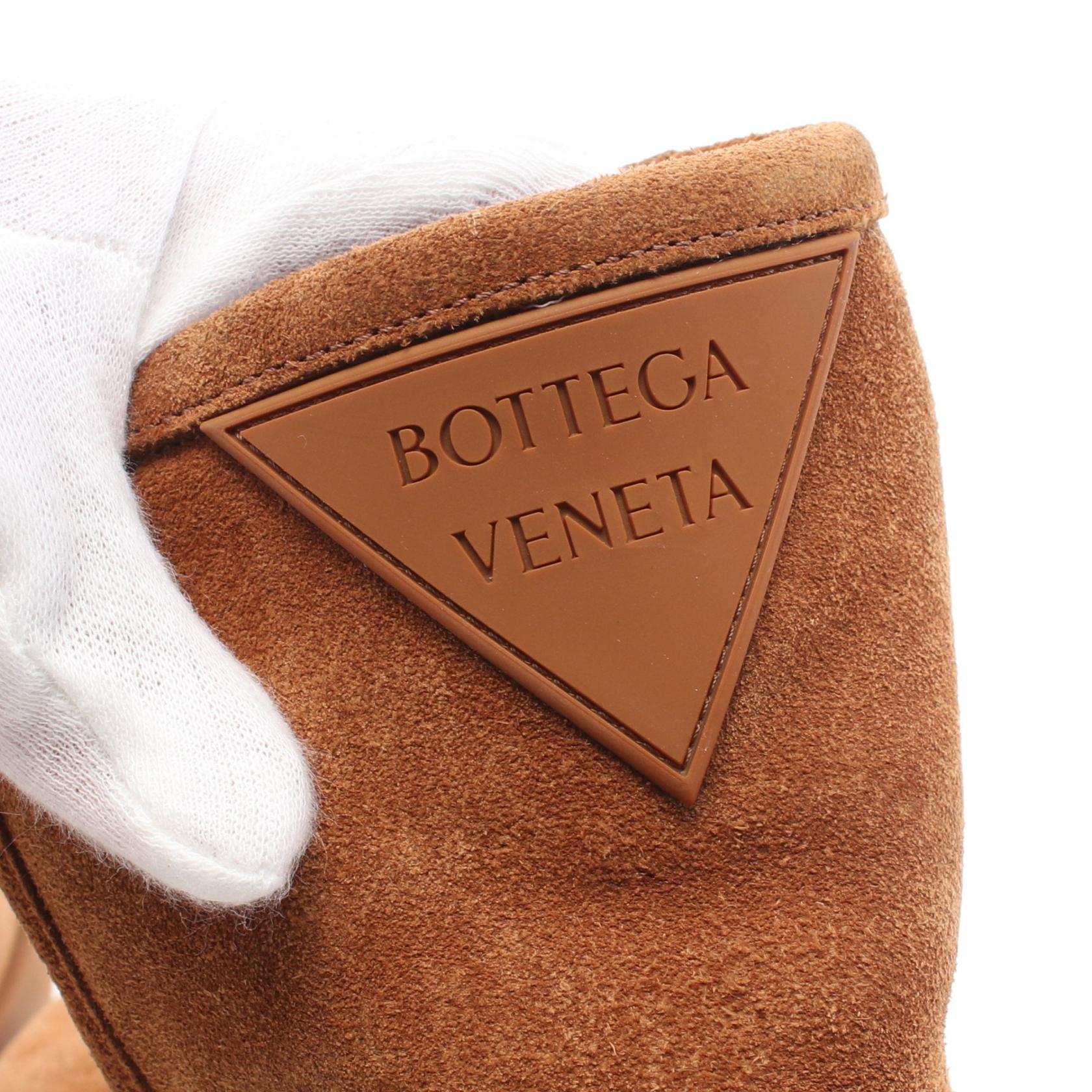 BOTTEGA VENETA Snap Uncle Boots 763873 Suede Brown Used