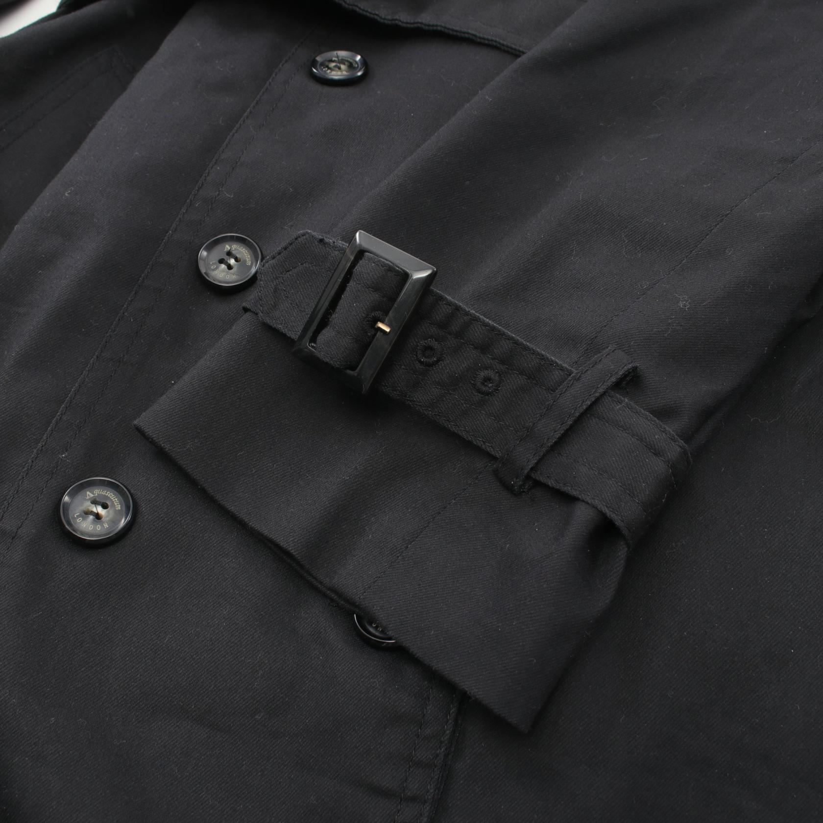 Aquascutum Trench coat cotton Black Used Women size 77 | eBay Aquascutum Trench coat cotton Black Used Women size 77 | eBay