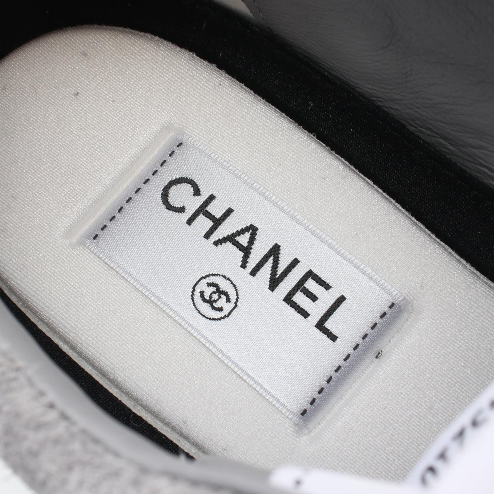 CHANEL スニーカー G45210 CHANEL sneakers shoes G45210 Suede Gray Black Used Women