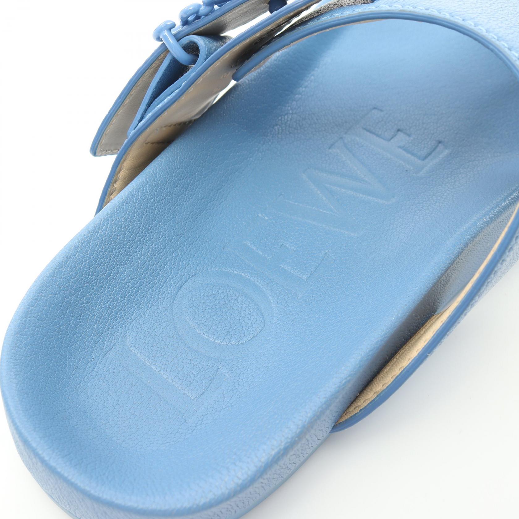 LOEWE Ease to Post Sandals shoes #37 leather Blue Used | eBay