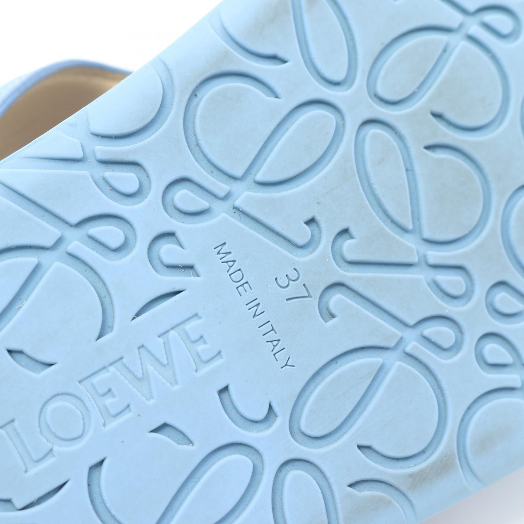 LOEWE Ease to Post Sandals shoes #37 leather Blue Used | eBay