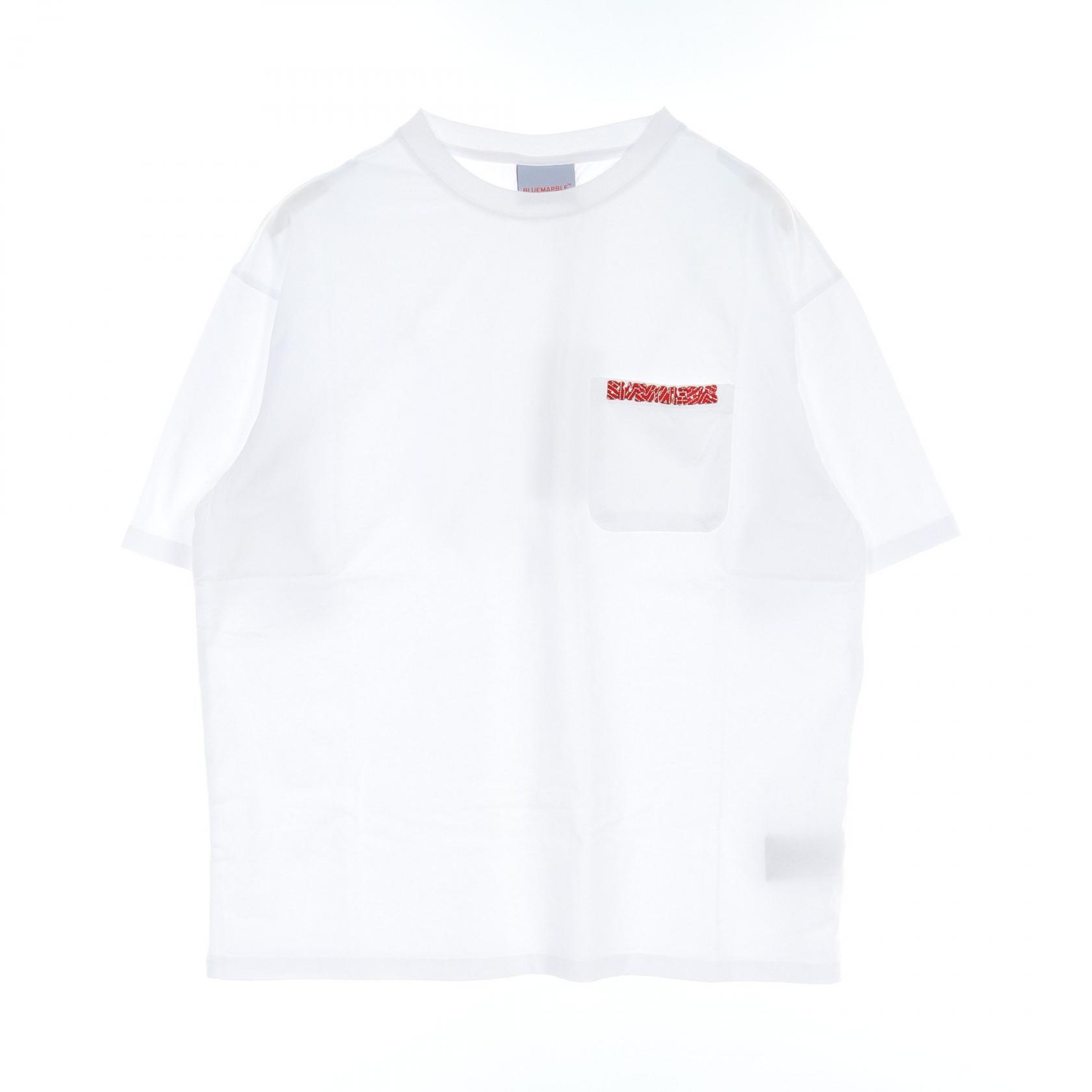 ブルーマーブル ポケット Tシャツ