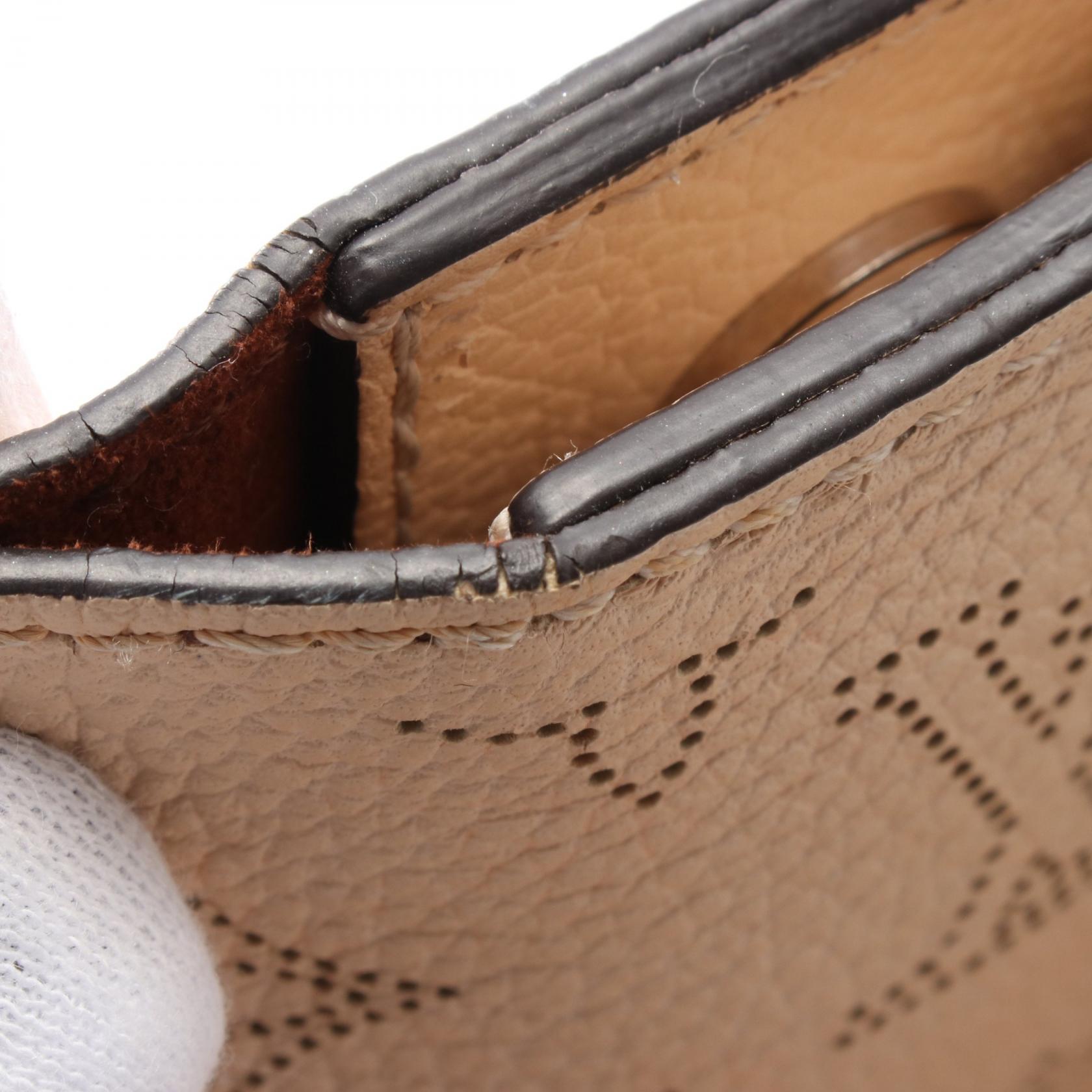 LOUIS VUITTON Hina MM Tote Bag M53140 Mahina leather Beige Galet