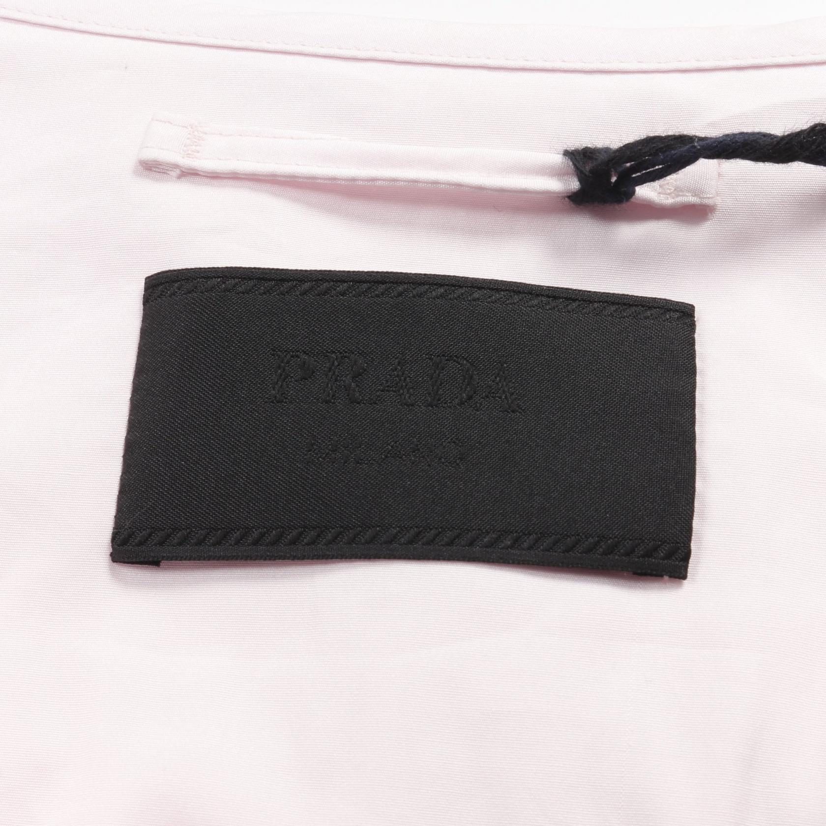 PRADA Triangle logo utility pocket Vest SGC499 cotton Pink Used