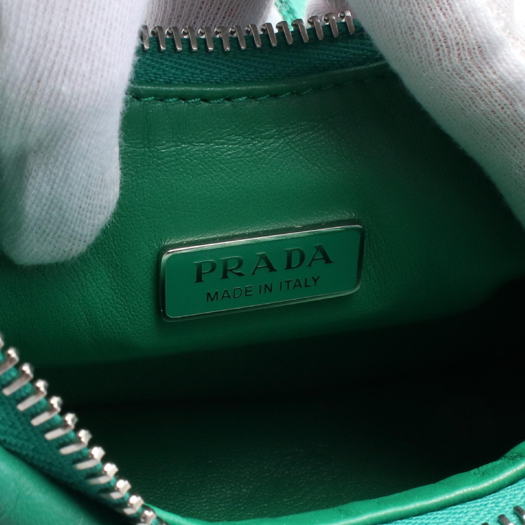 PRADA Re-Edition 2006 2way chain Shoulder Bag 1BH204 leather Green