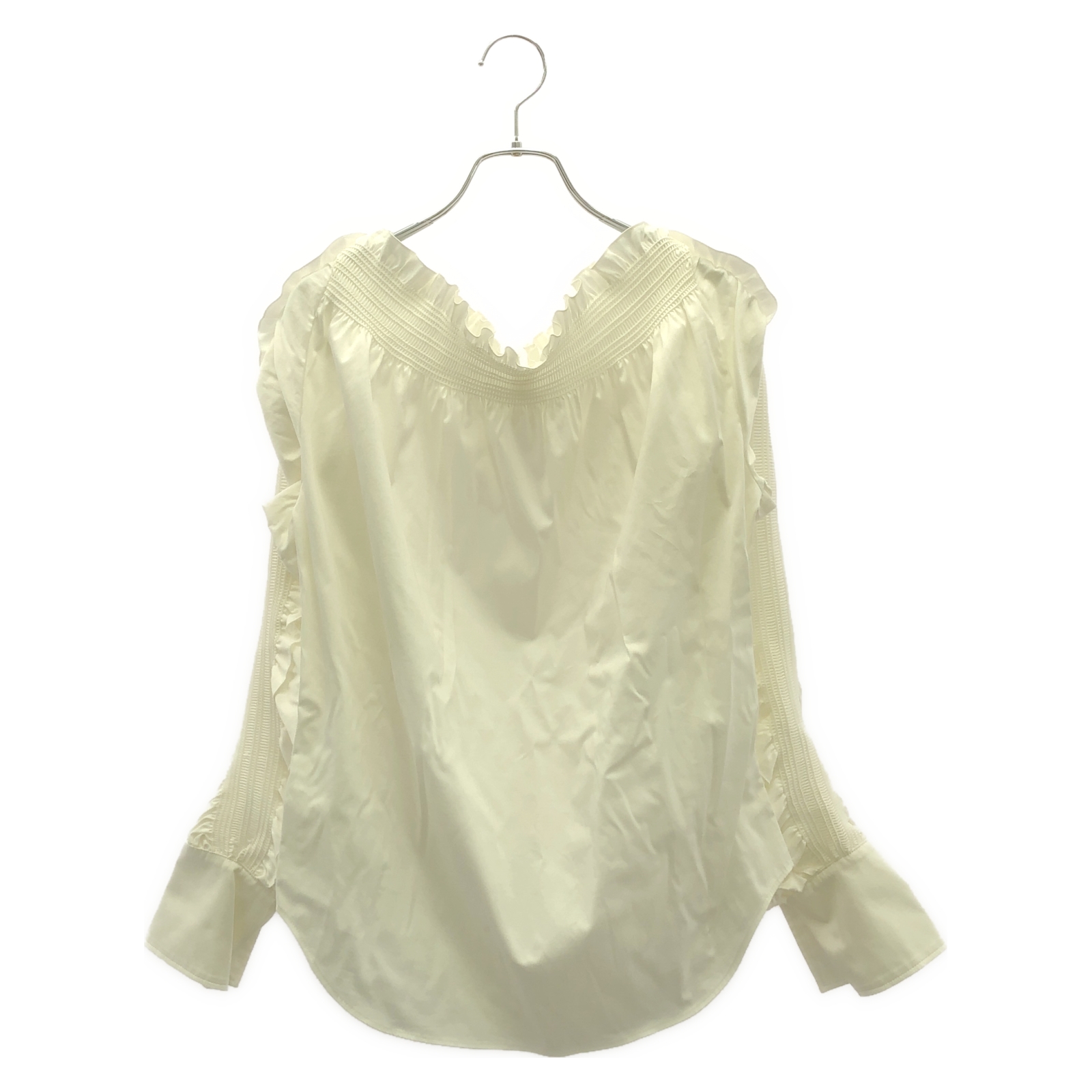 アディアム Long Sleeve Smocking 41491 ブラウス ホワイト
