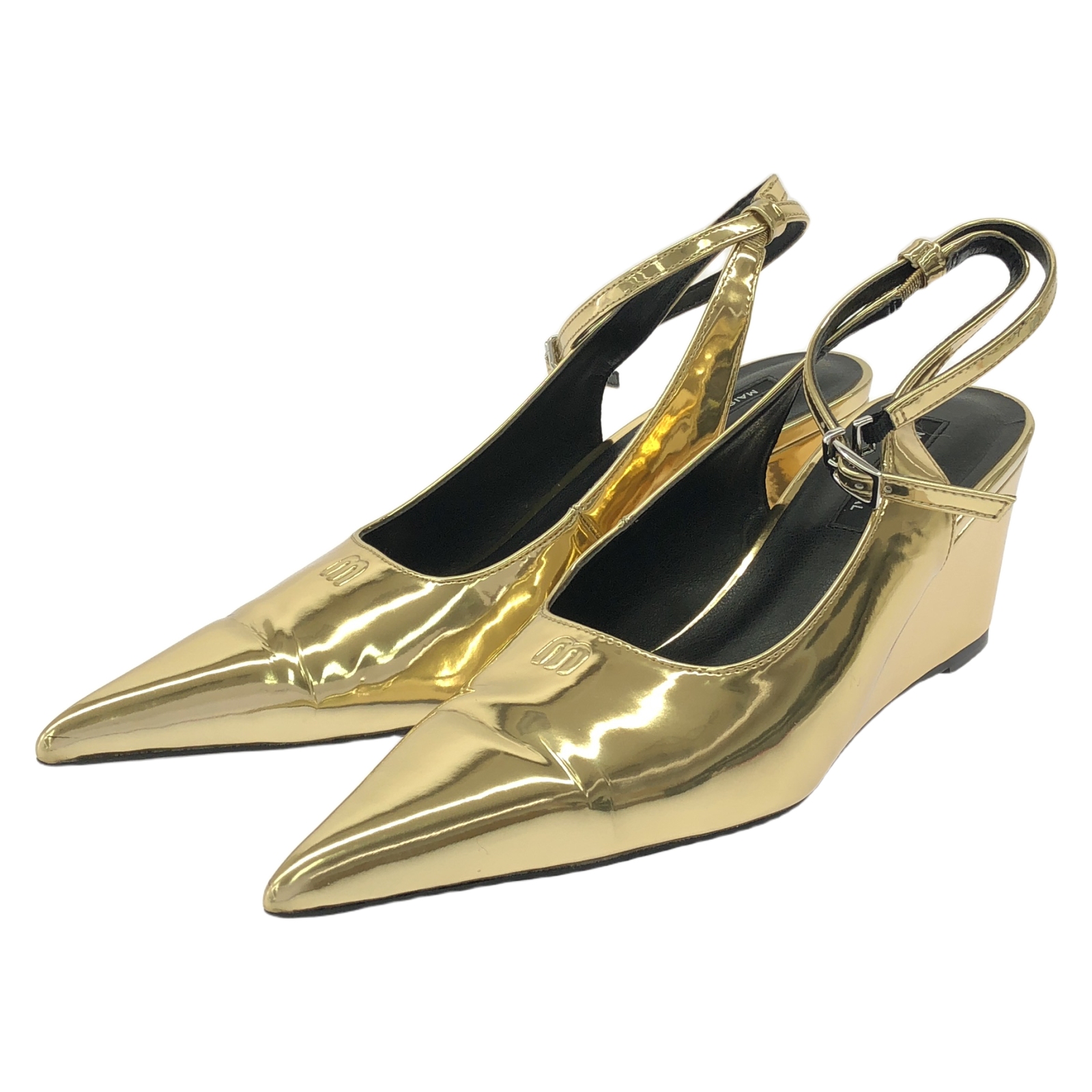 メゾンスペシャル 2way Pointed Wedge Pumps パンプス ゴールド