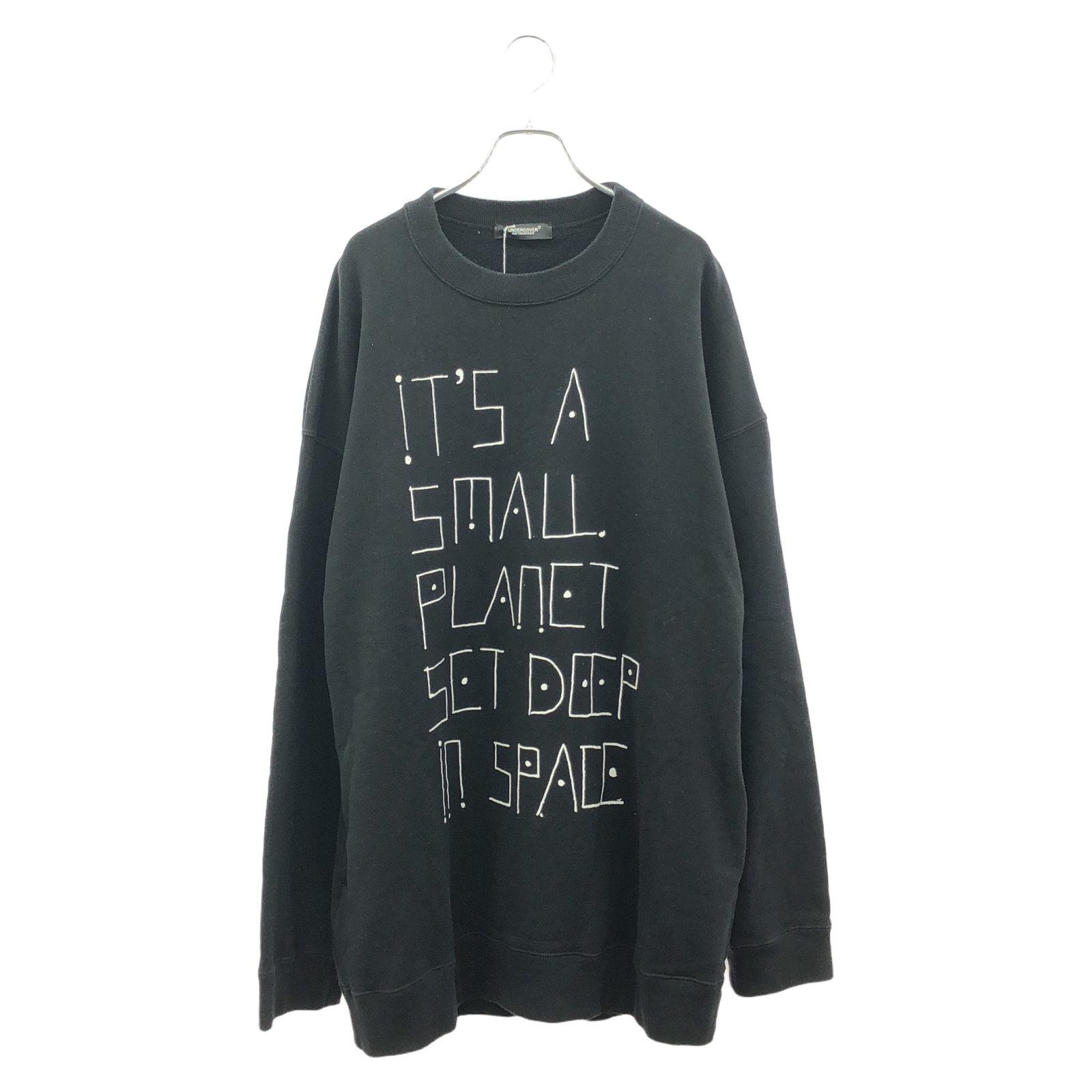 アンダーカバー スウェット ブラック IT’S A SMALL PLANET