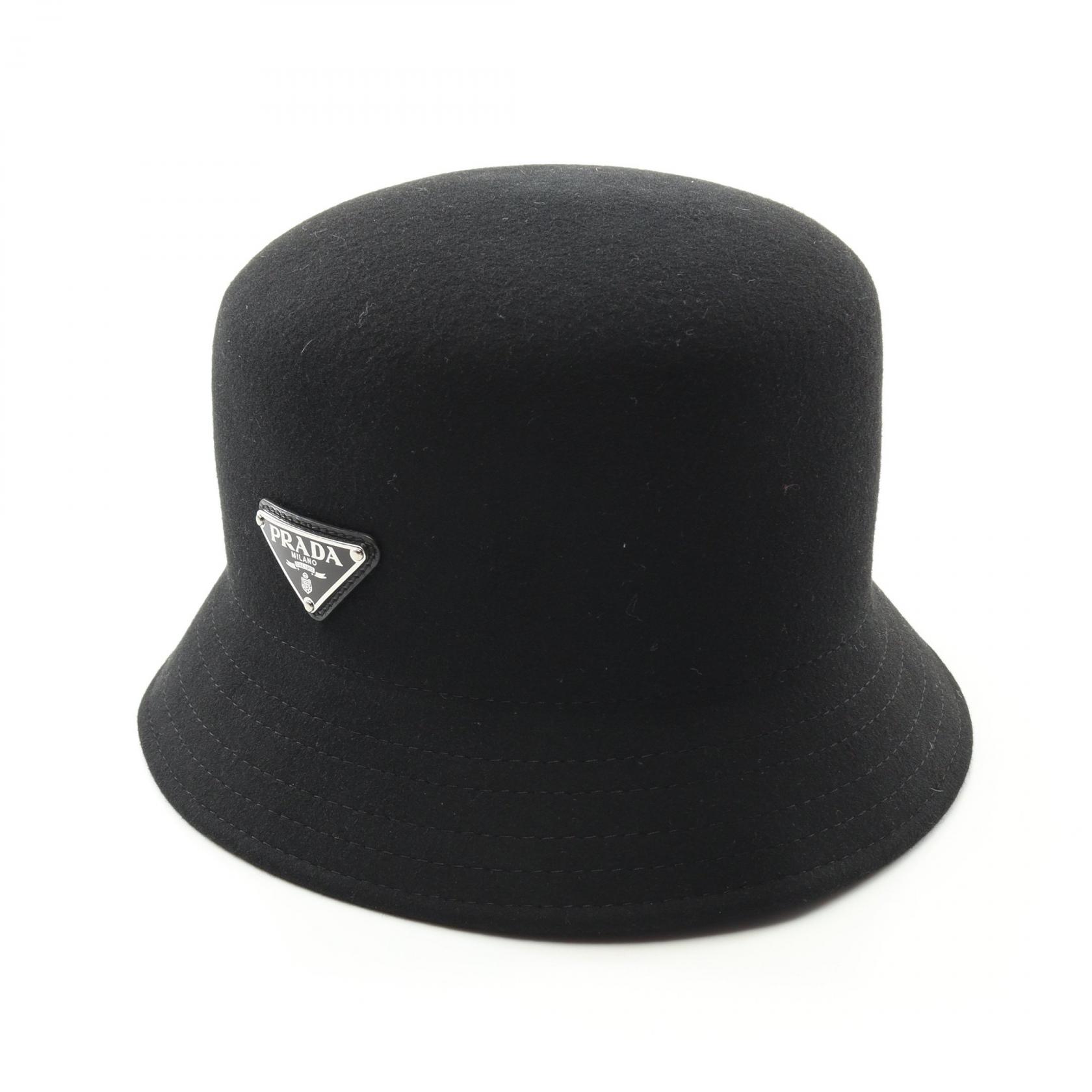 帽子・その他 PRADA HAT (1HC1372CXO F0012) PRADA hats chapeau 61cm 2HC267 wool Black Used | eBay
