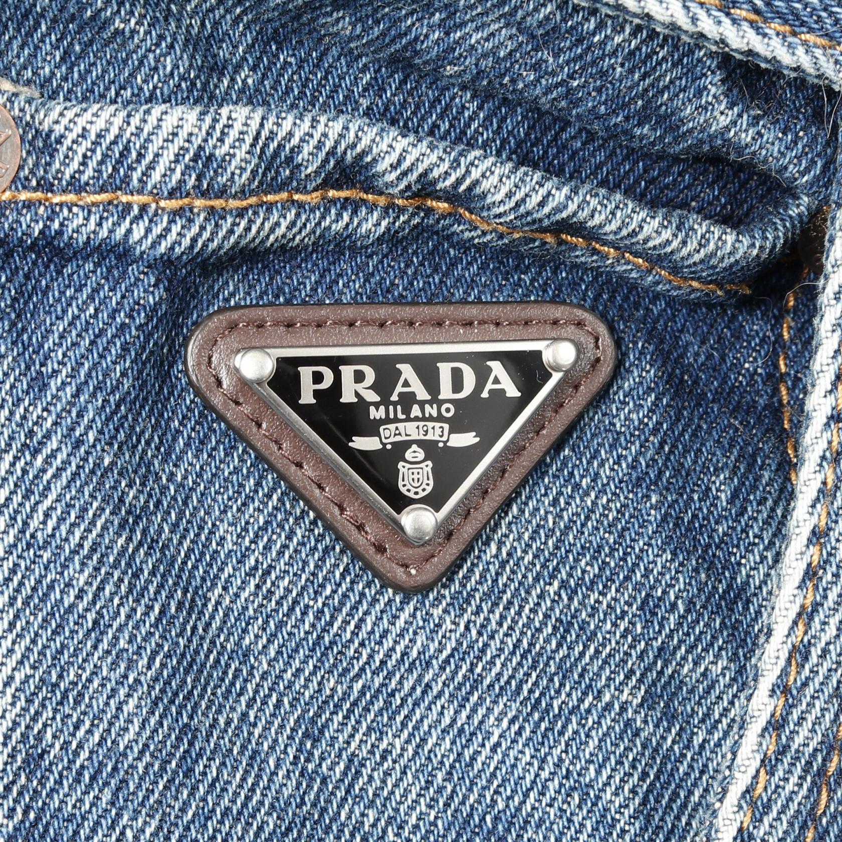 PRADA Denim jumpsuit GFZ017 cotton Blue Used Women #36 | eBay