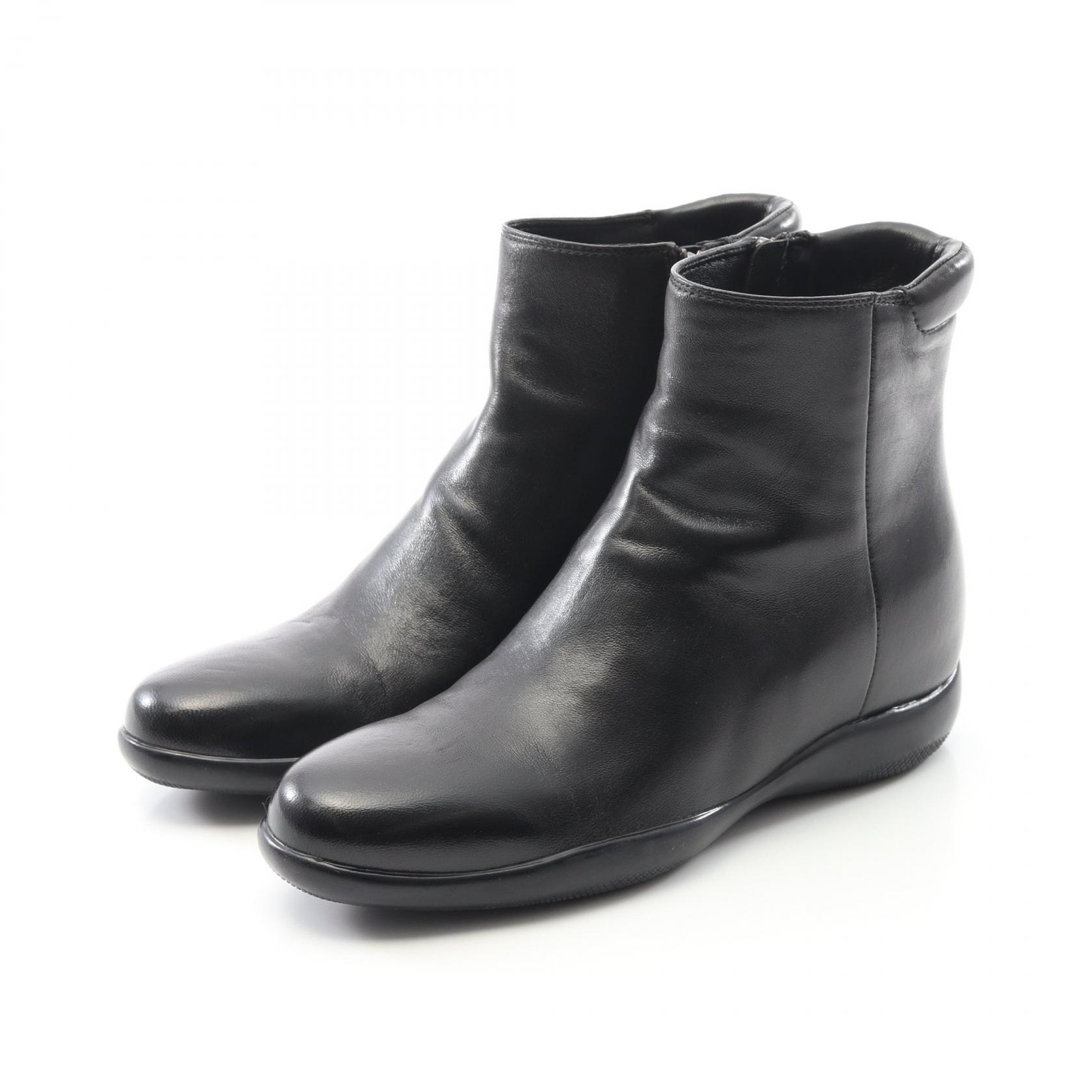 PRADA SPORT LINEA ROSSA Ankle Boots leather Black Size 38.5 Used