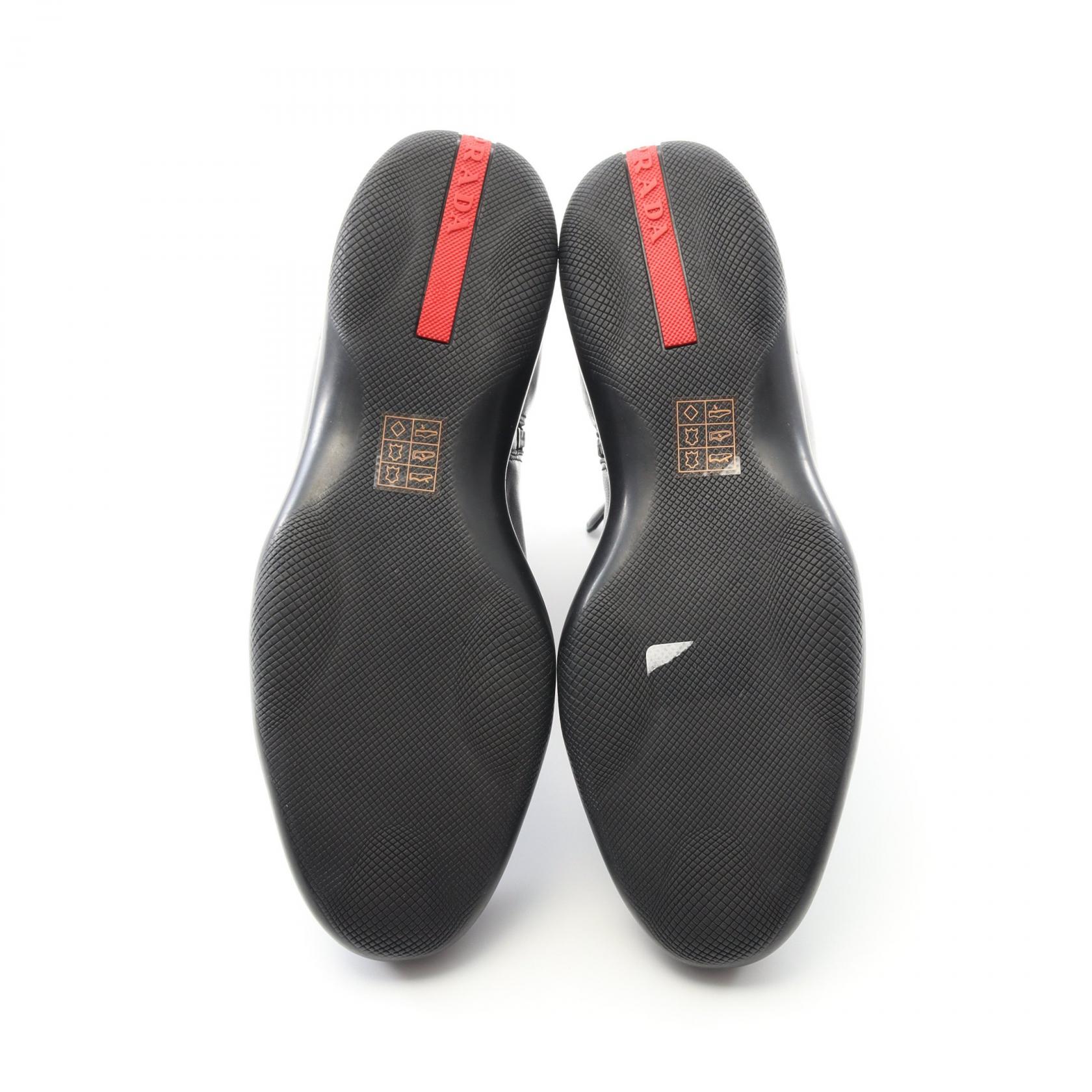 PRADA SPORT LINEA ROSSA Ankle Boots leather Black Size 38.5