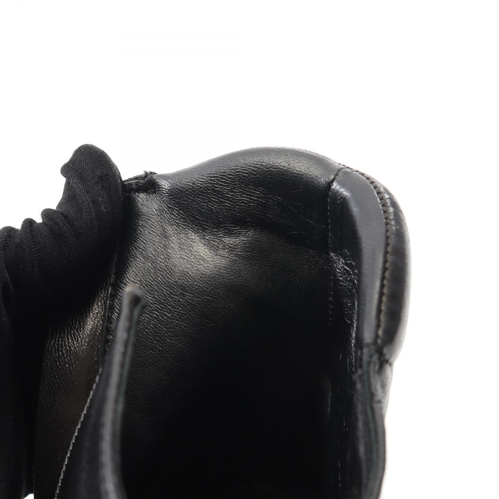 PRADA SPORT LINEA ROSSA Ankle Boots leather Black Size 38.5