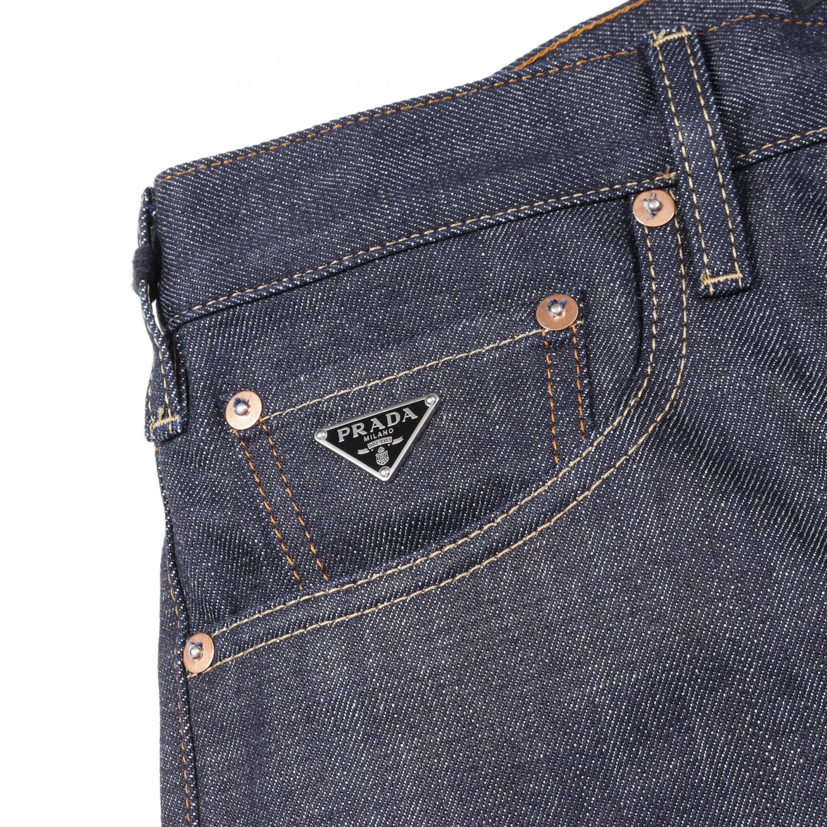 PRADA Selvedge Denim pants cotton Navy mens #32 | eBay