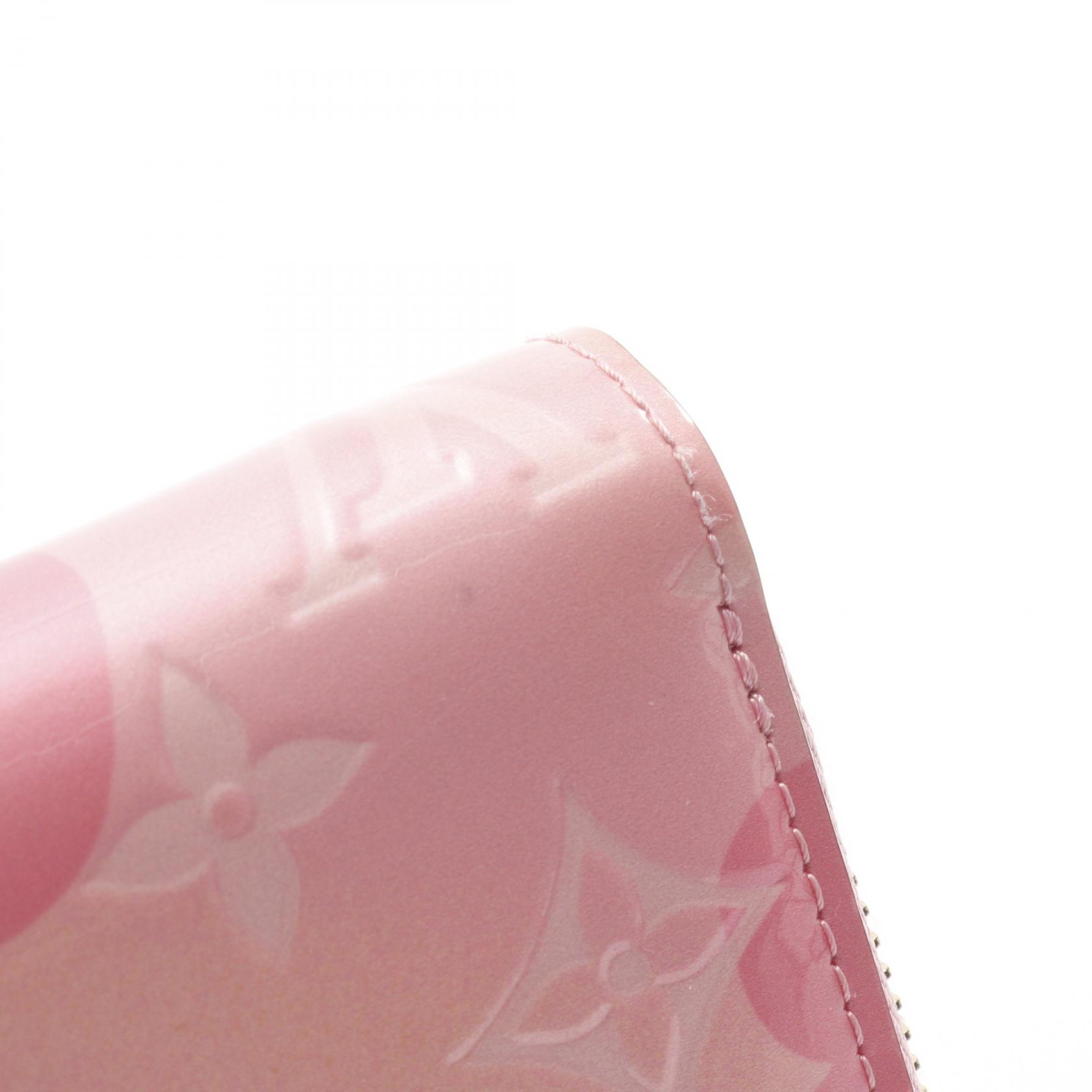 VUITTON 財布 LOUIS VUITTON Zippy wallet M80309 Vernis Patent leather Pink Used