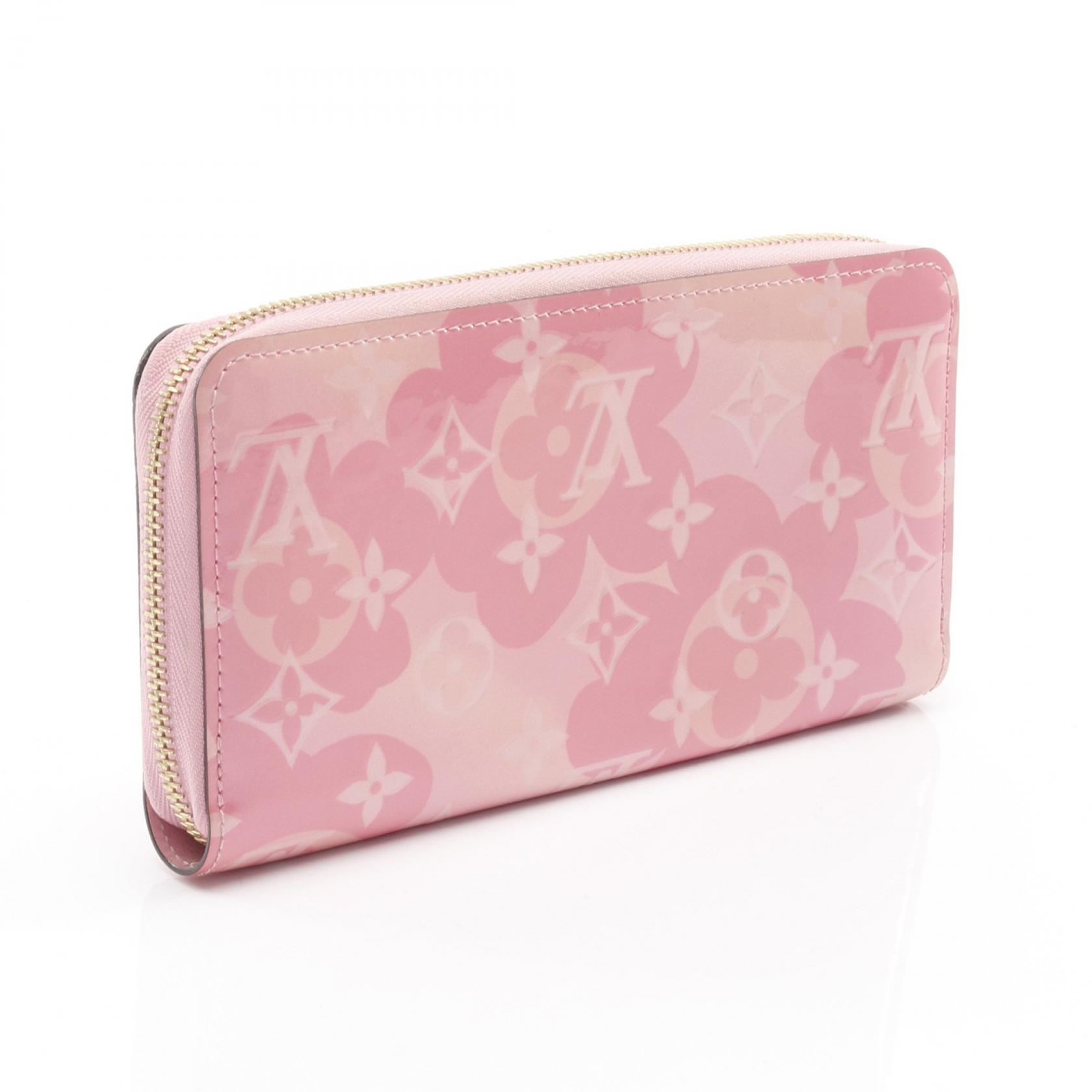 LOUIS VUITTON Zippy wallet M80309 Vernis Patent leather Pink Used