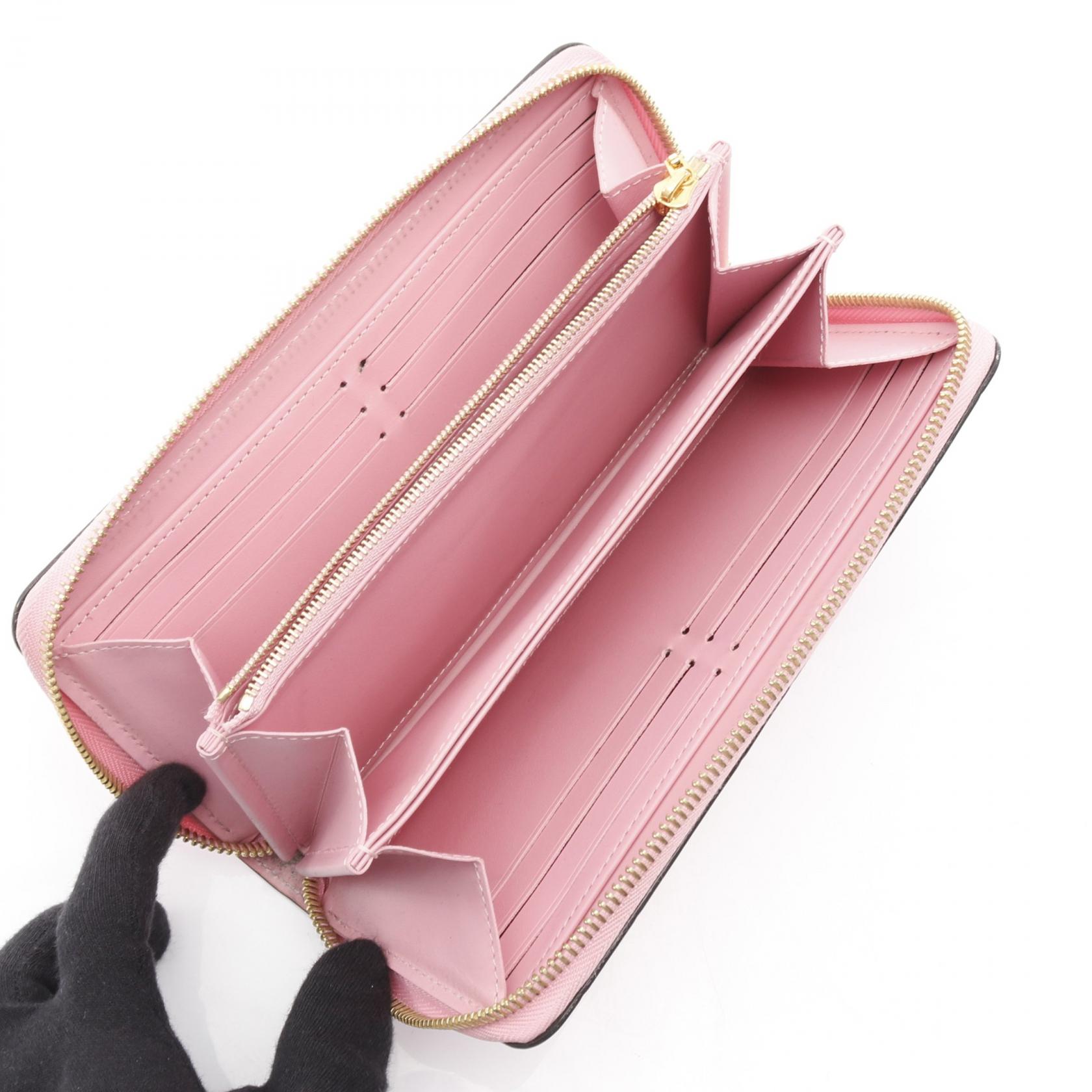 LOUIS VUITTON Zippy wallet M80309 Vernis Patent leather Pink Used