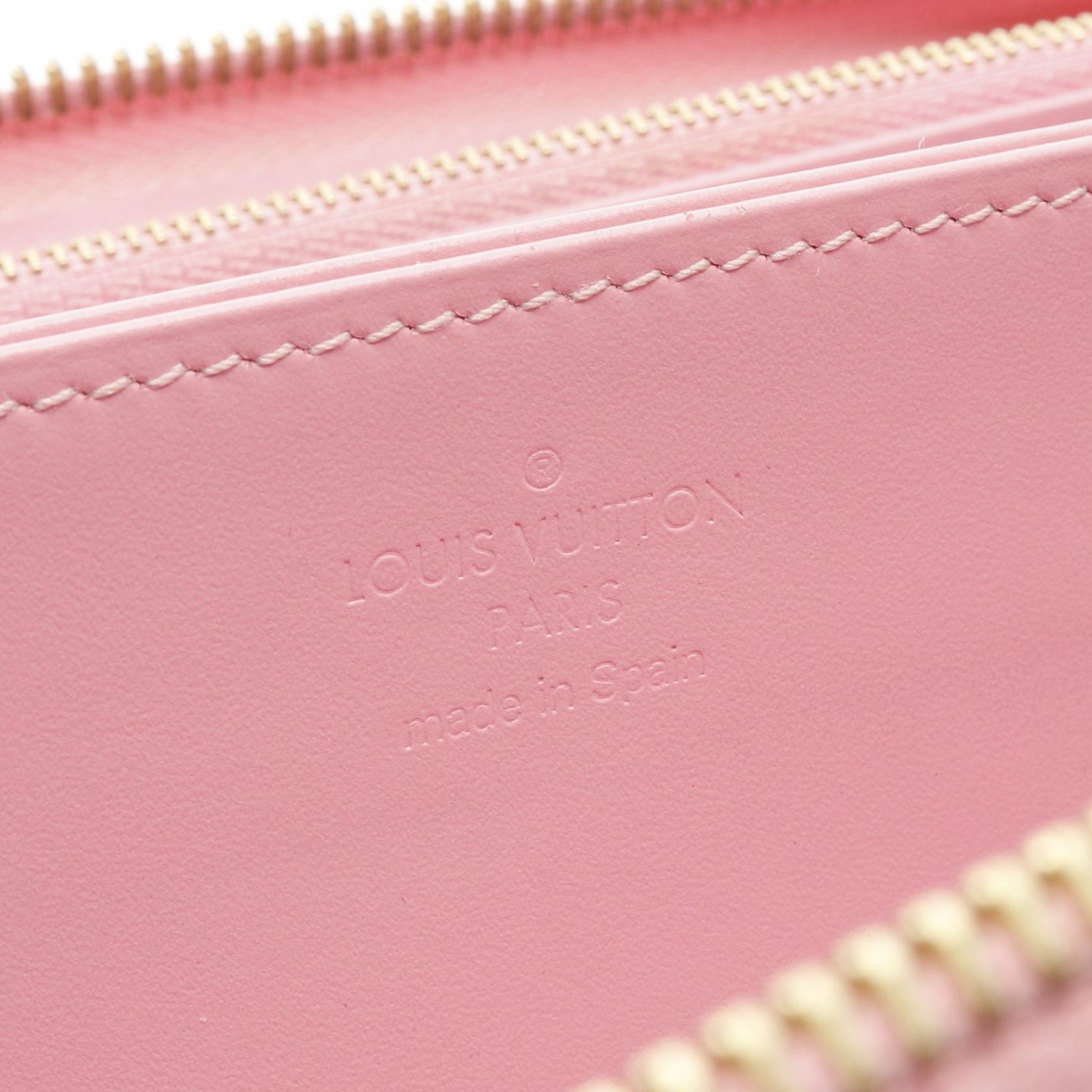 VUITTON 財布 LOUIS VUITTON Zippy wallet M80309 Vernis Patent leather Pink Used